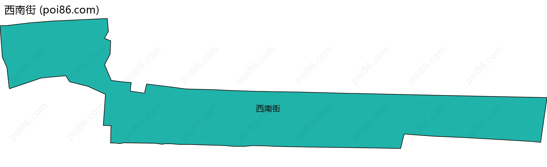 西南街边界地图