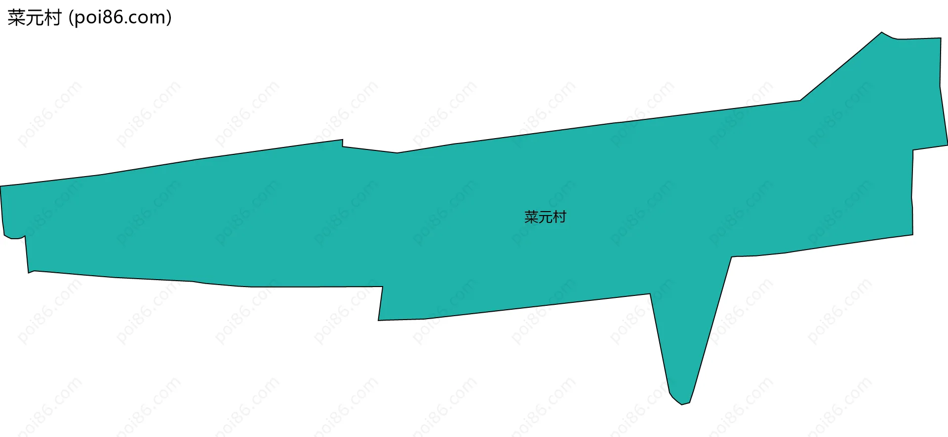 菜元村边界地图
