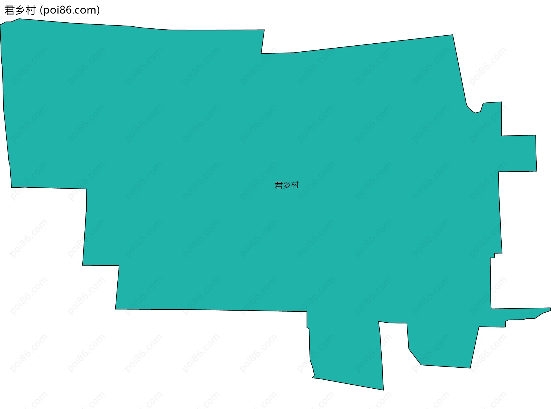 君乡村边界地图