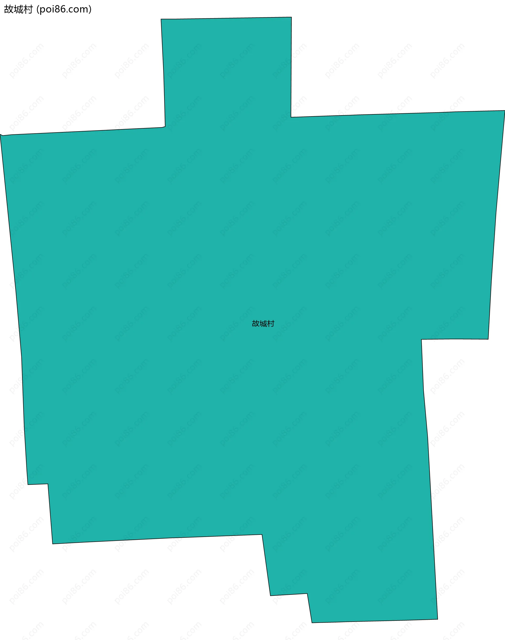 故城村边界地图