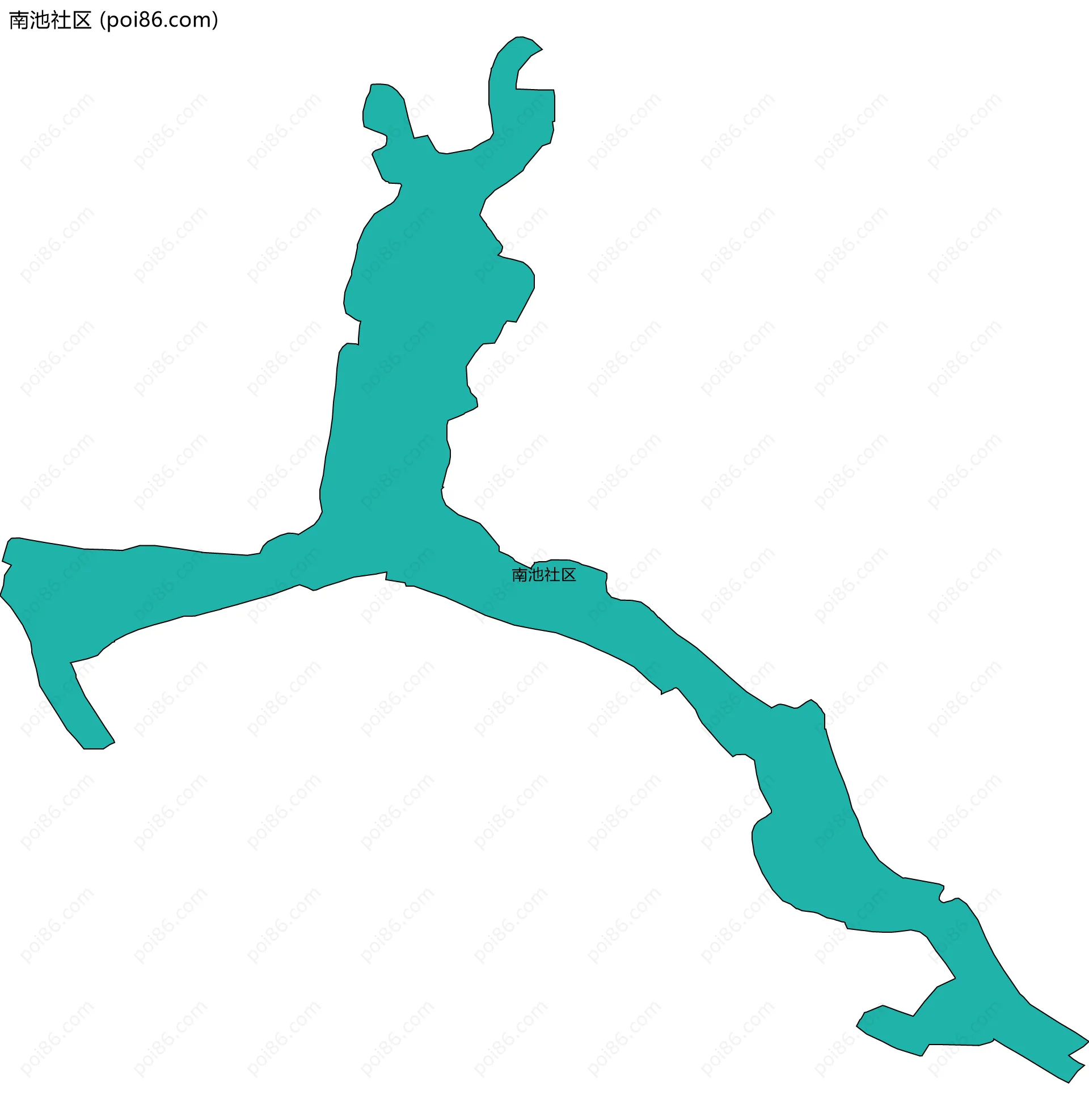 南池社区边界地图