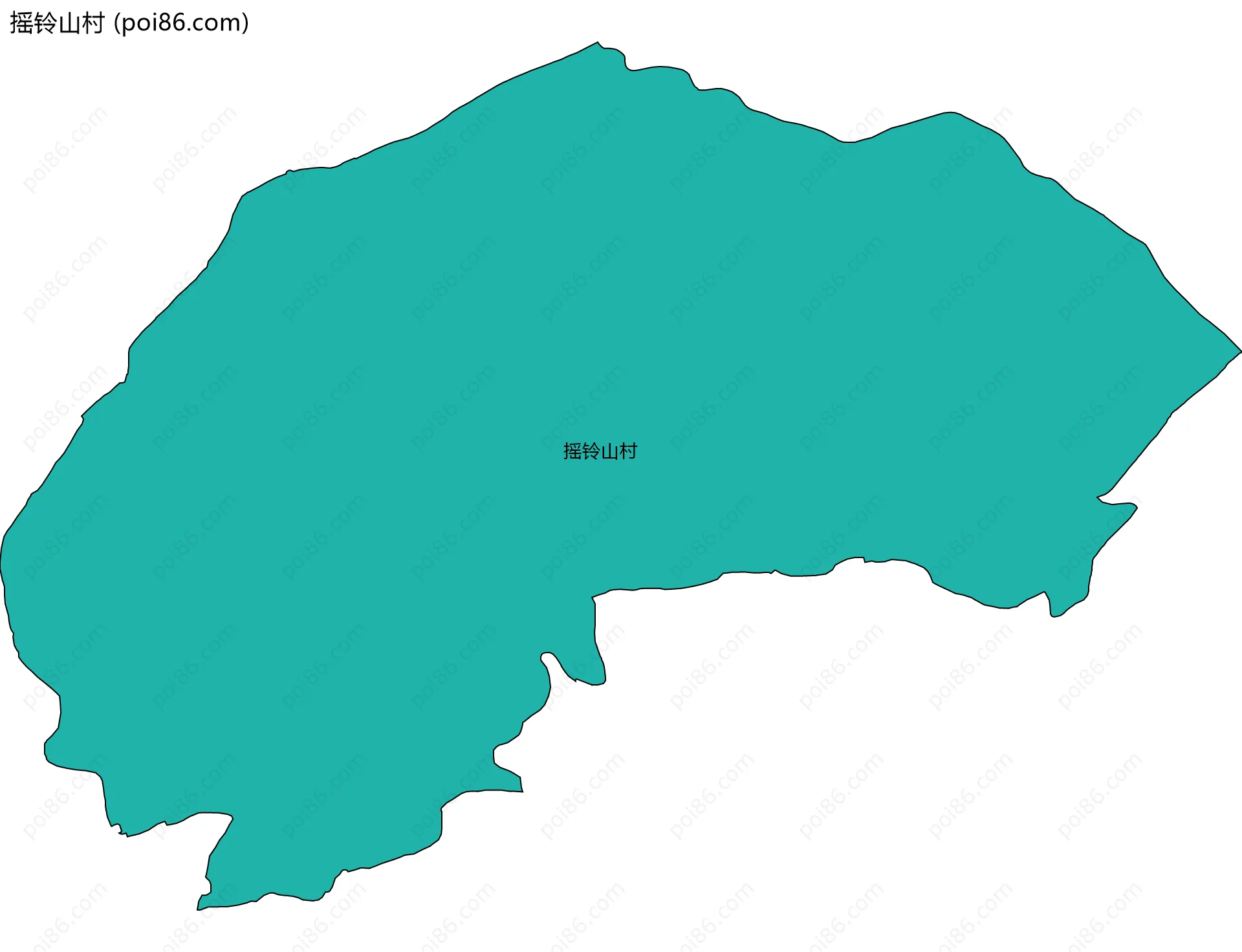 摇铃山村边界地图