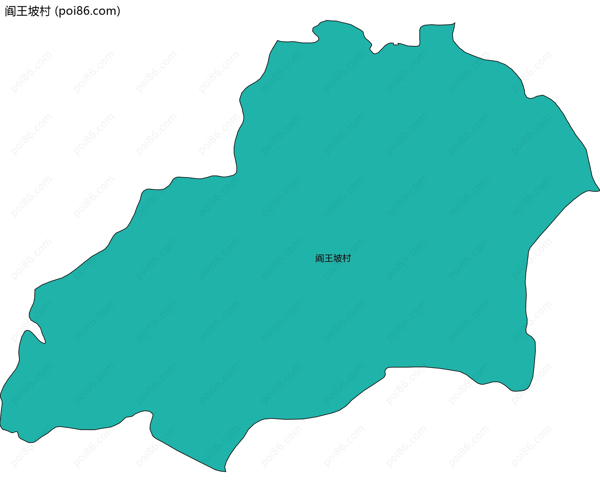 阎王坡村边界地图