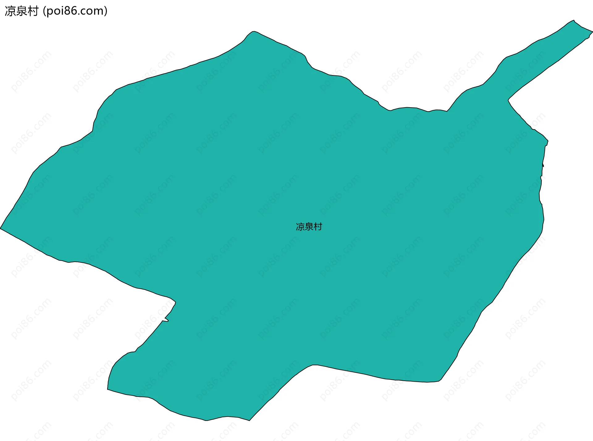 凉泉村边界地图