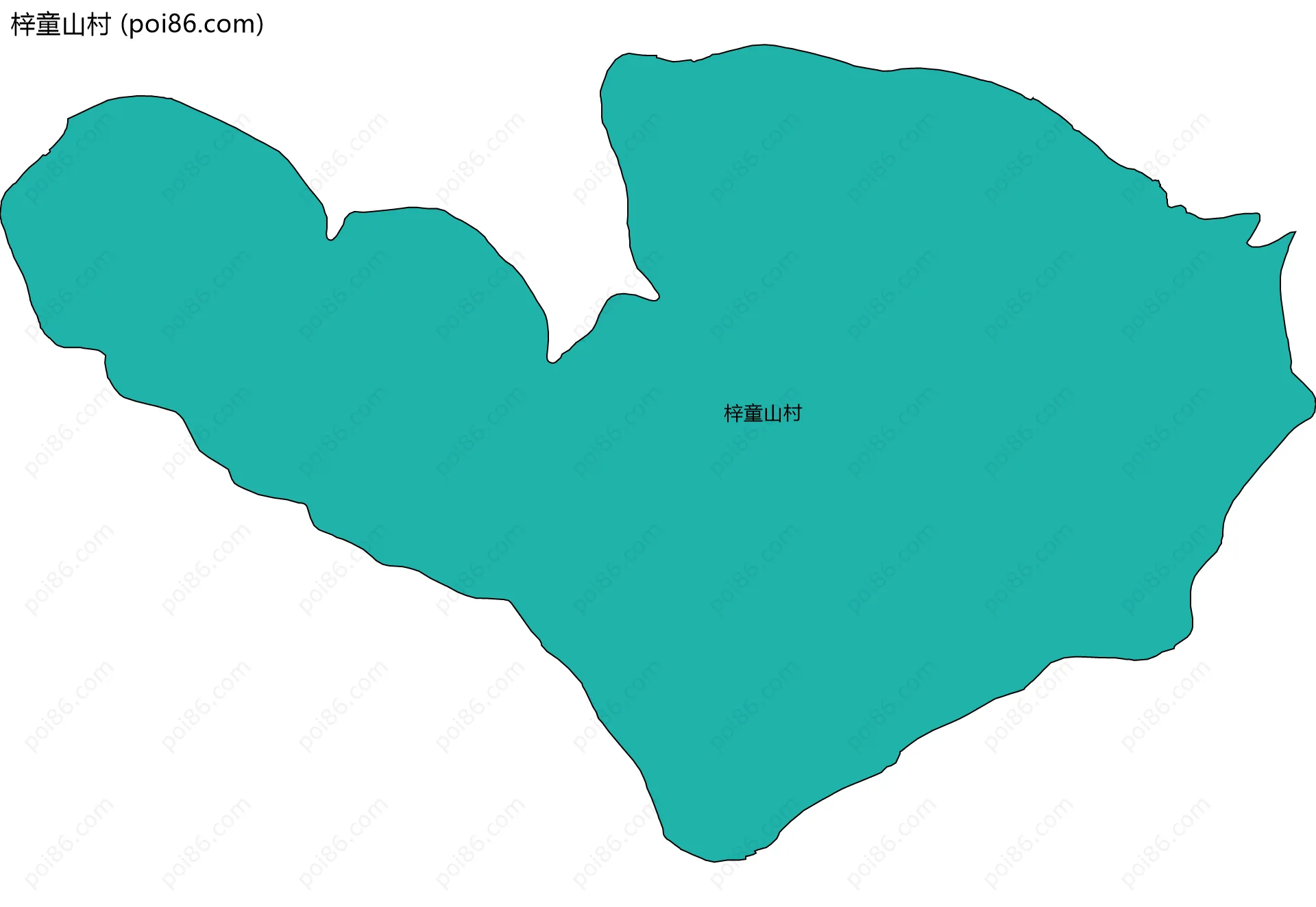 梓童山村边界地图