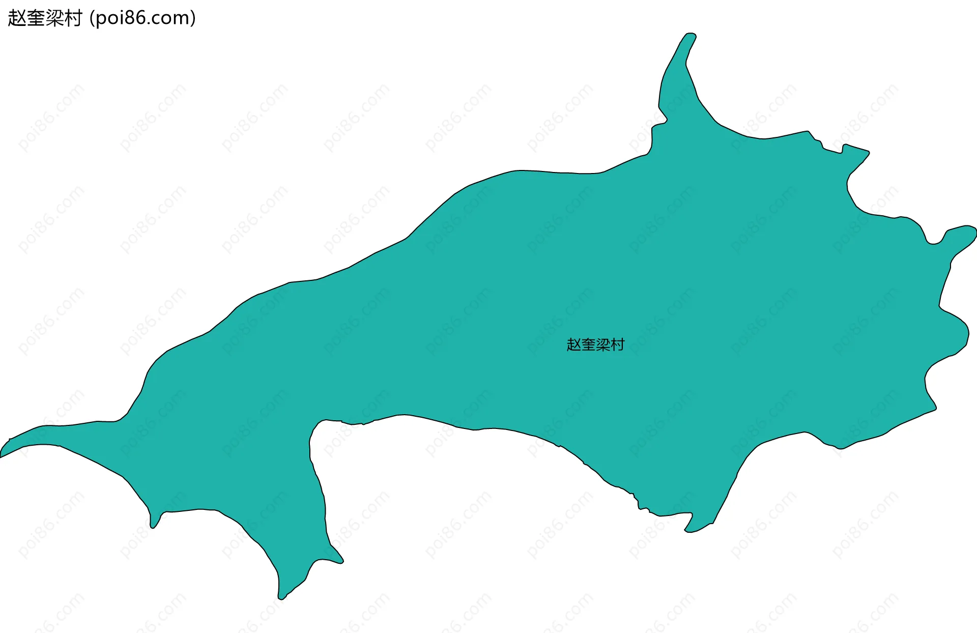 赵奎梁村边界地图