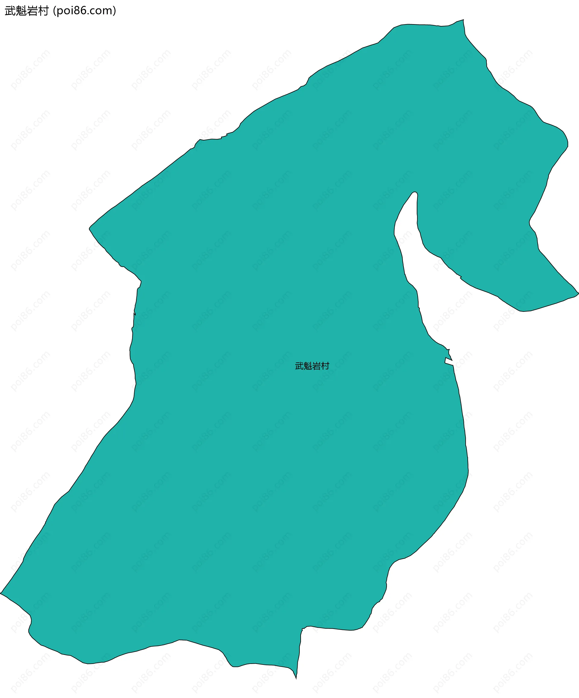 武魁岩村边界地图