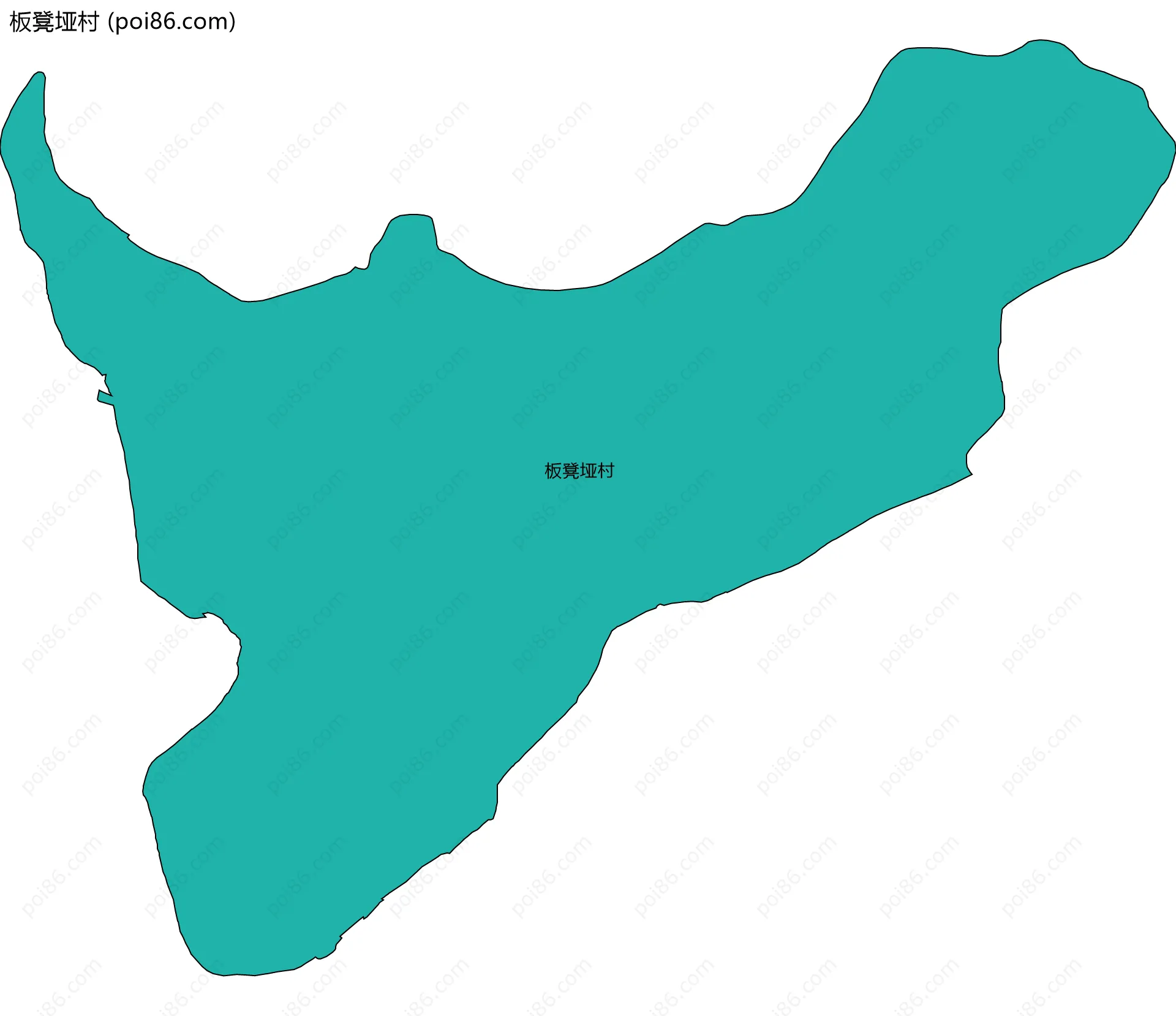 板凳垭村边界地图