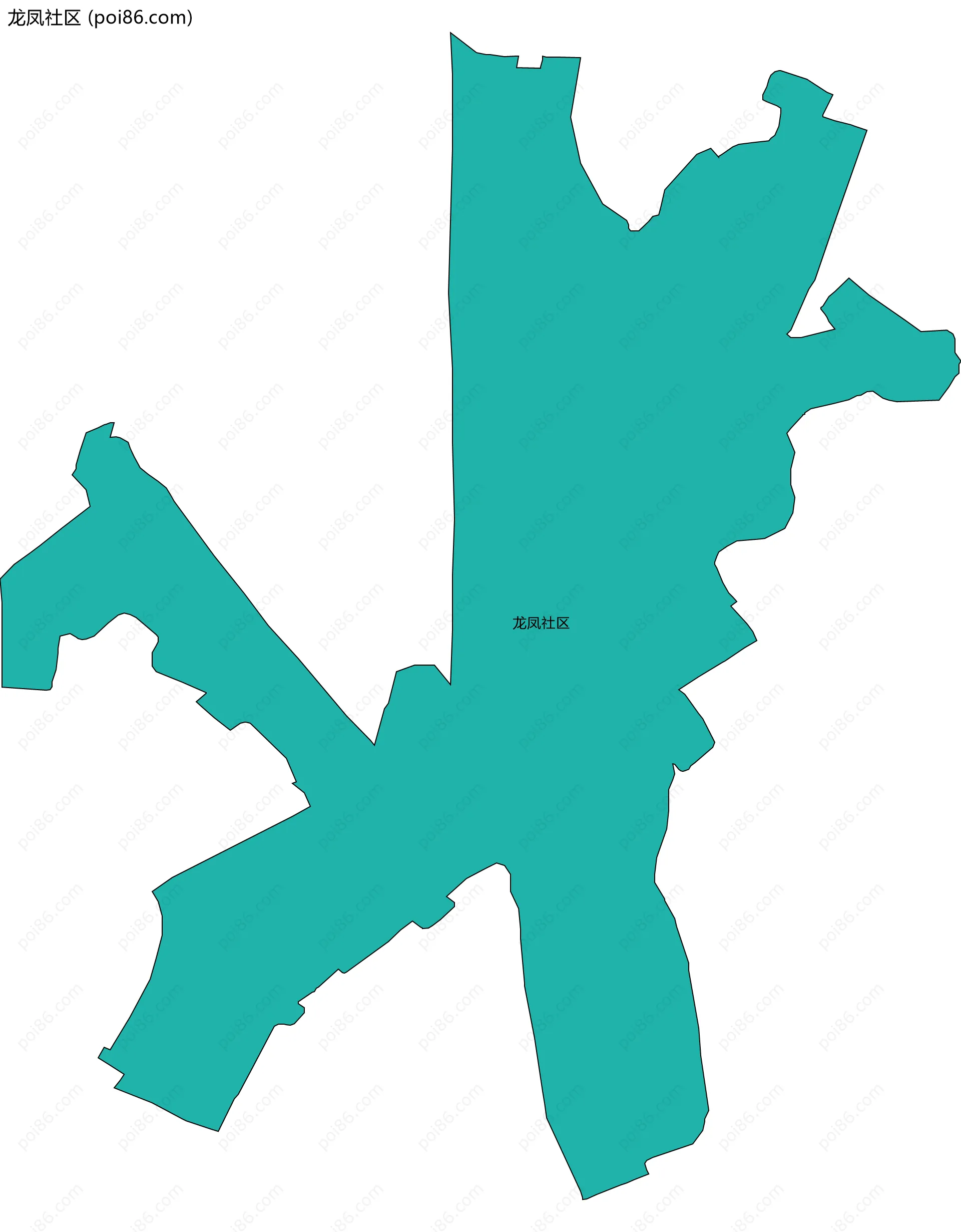 龙凤社区边界地图