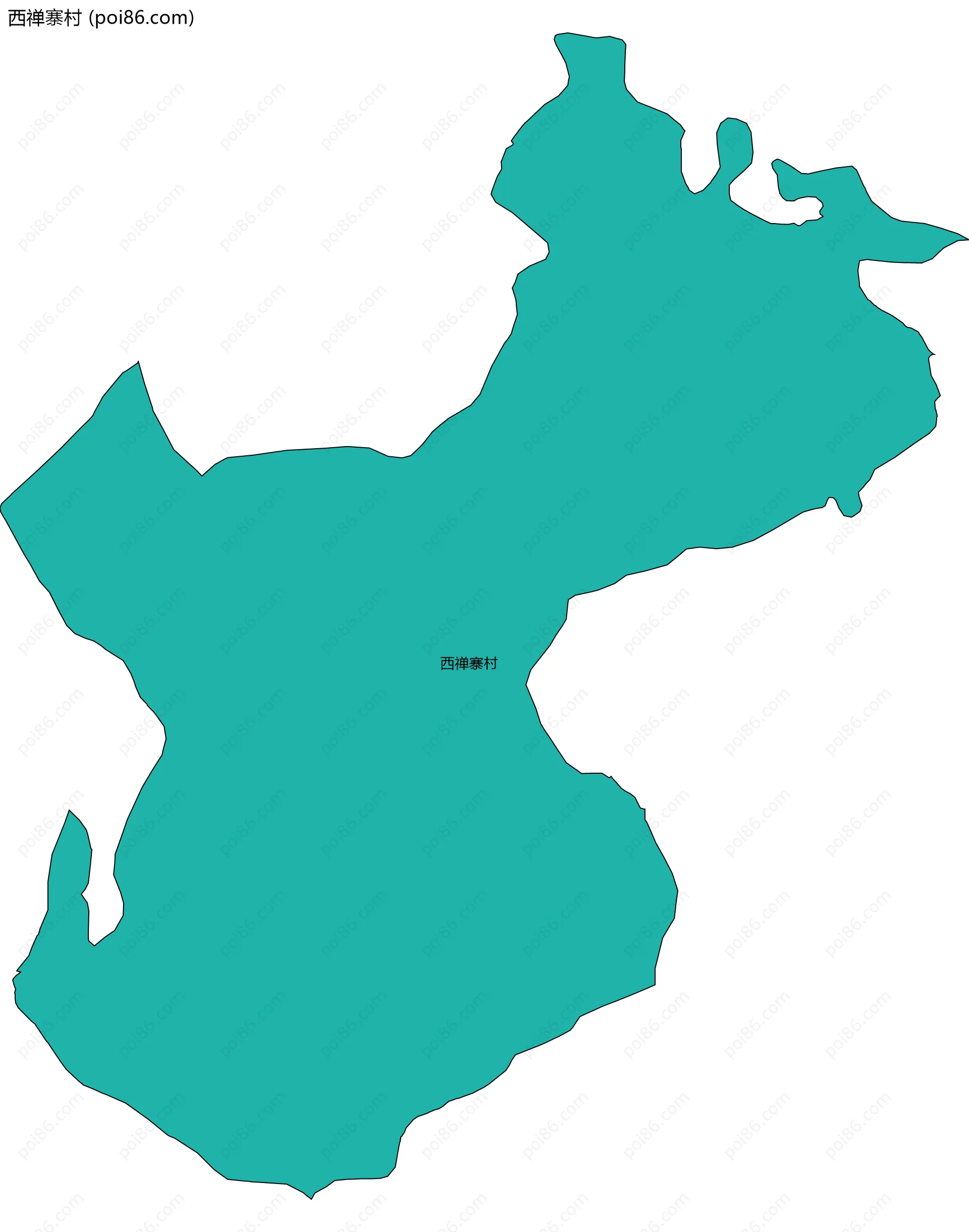 西禅寨村边界地图