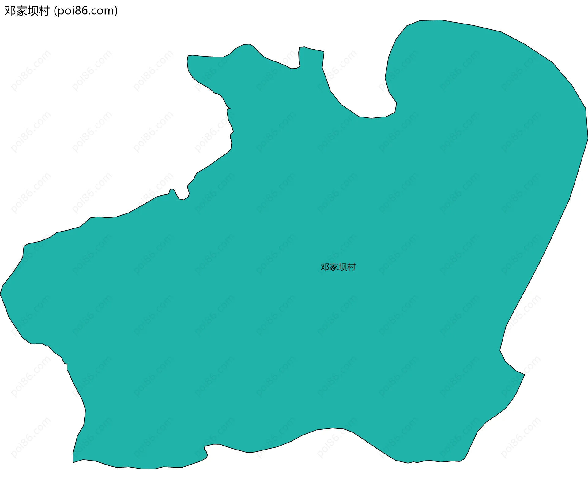 邓家坝村边界地图