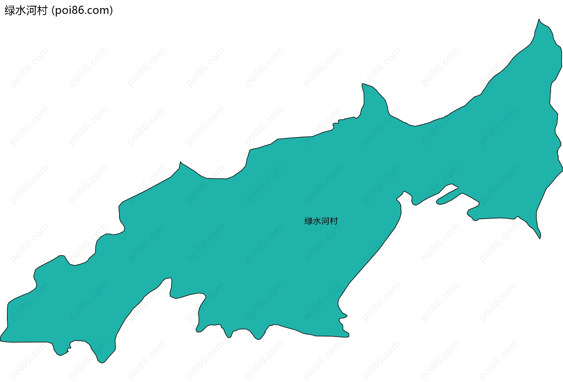 绿水河村边界地图