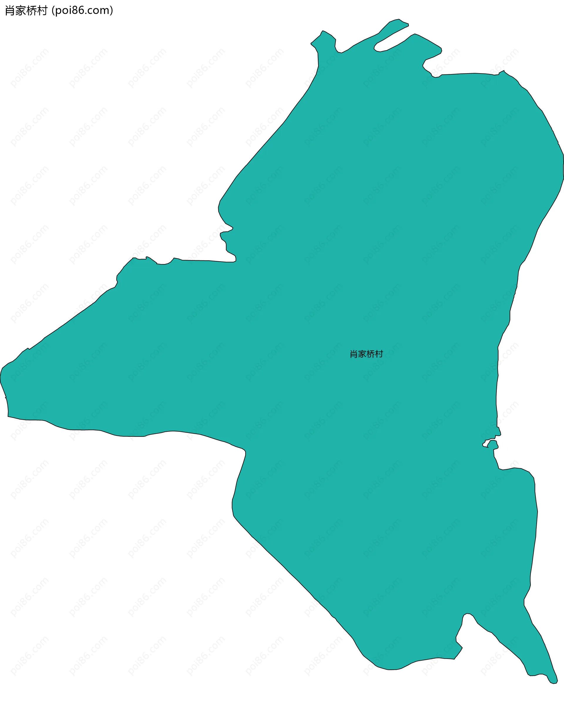 肖家桥村边界地图