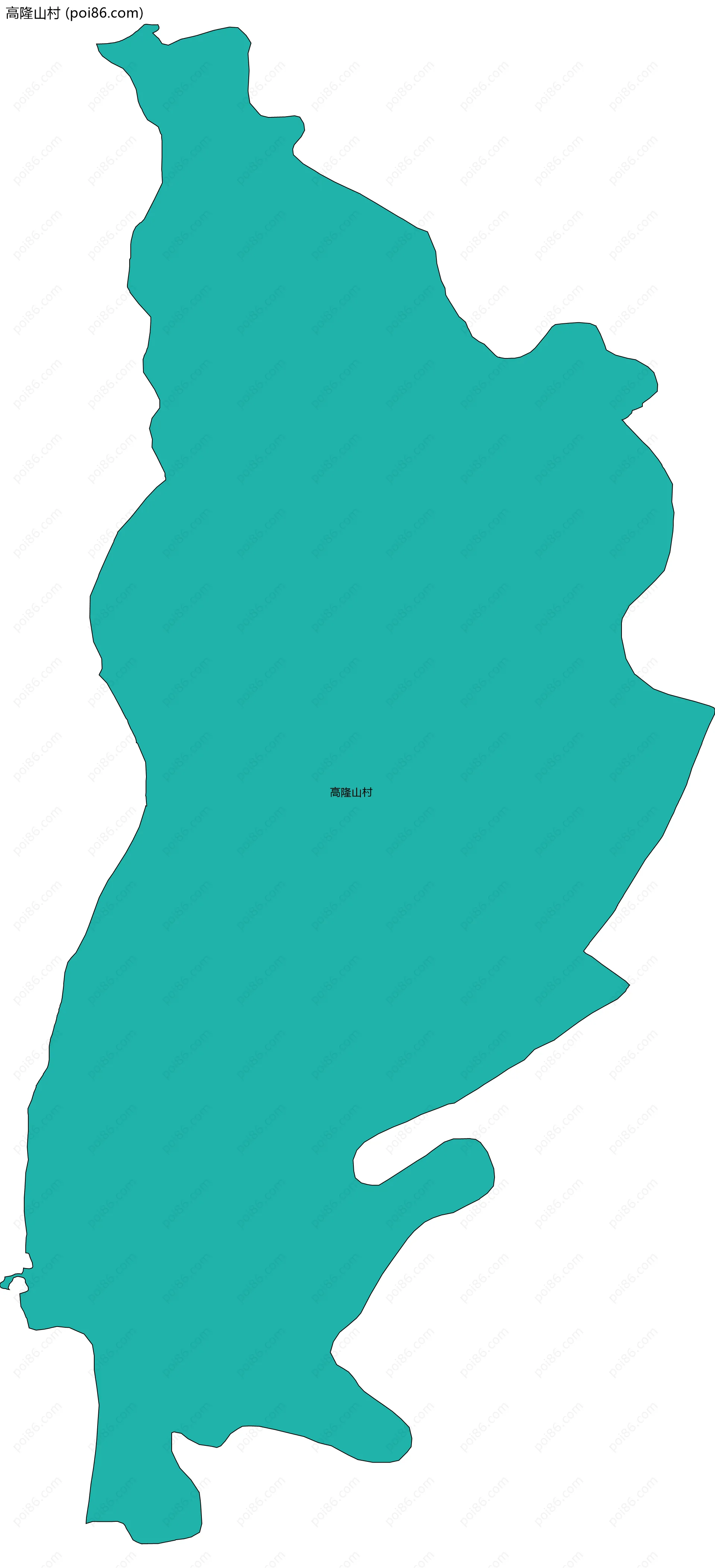 高隆山村边界地图