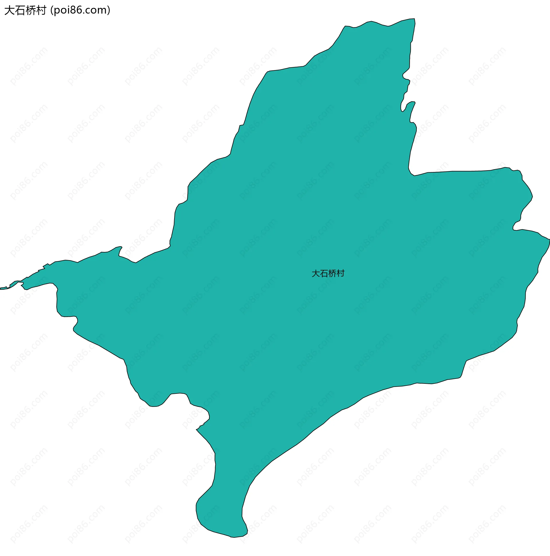 大石桥村边界地图