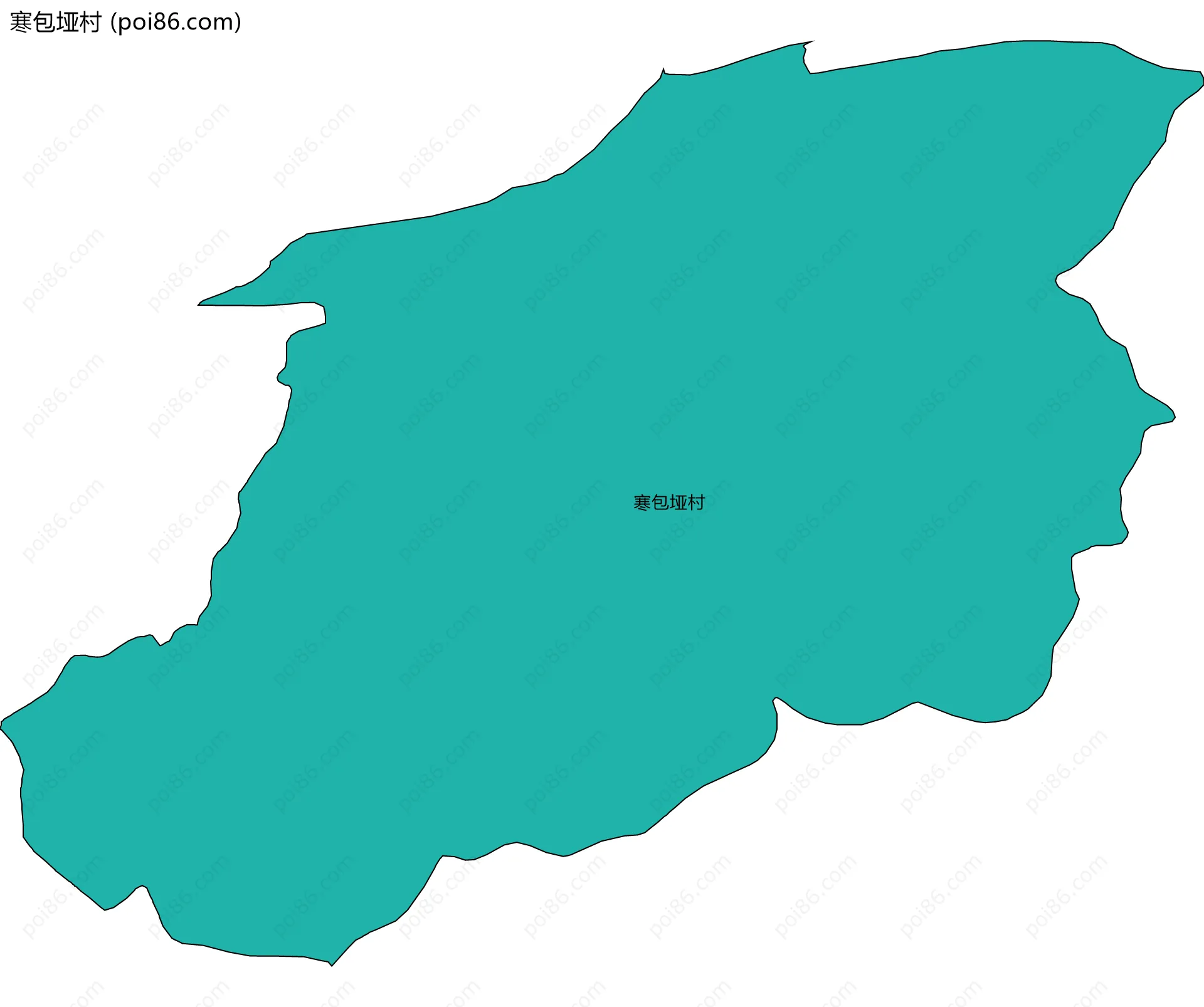寒包垭村边界地图