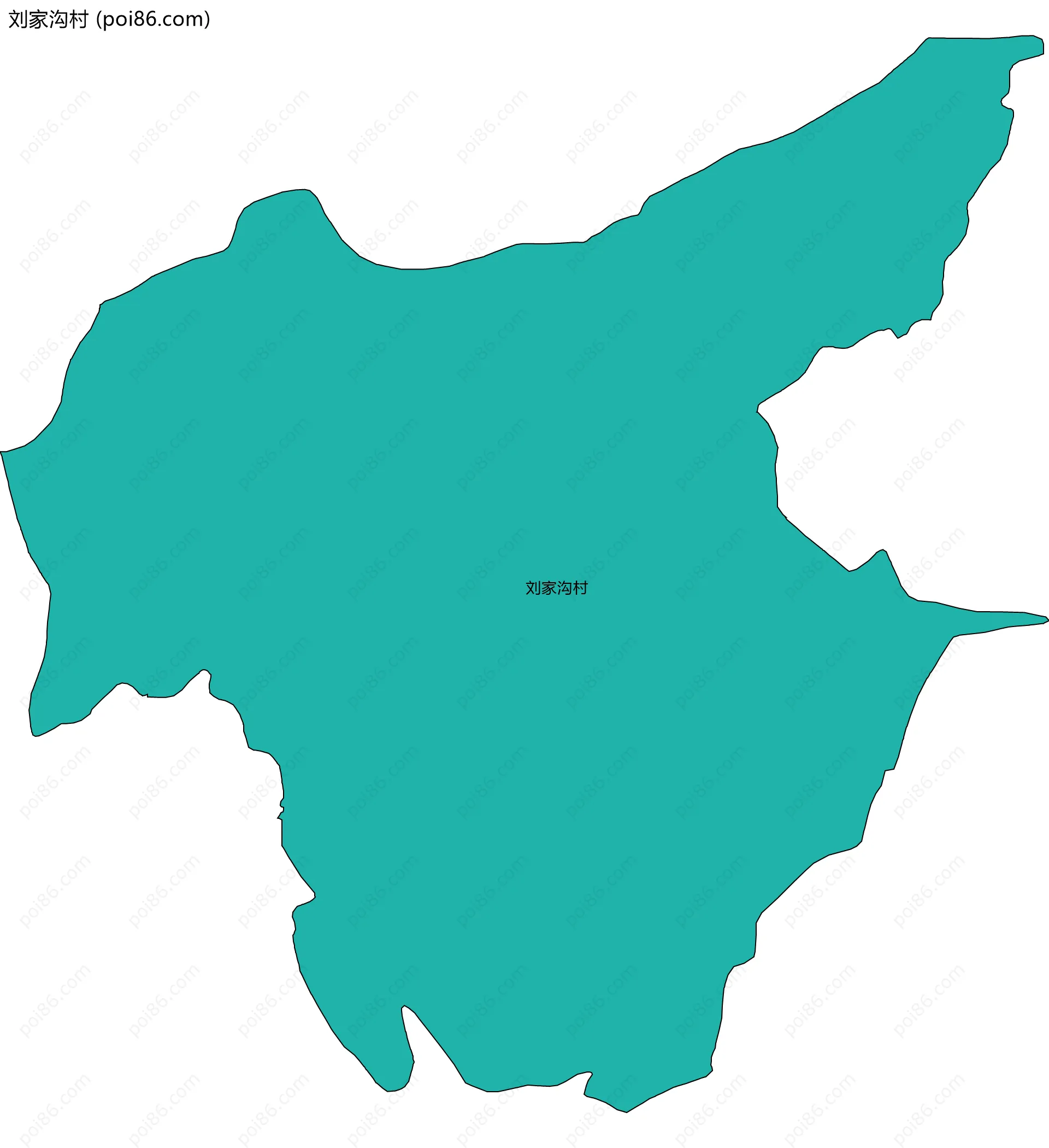 刘家沟村边界地图