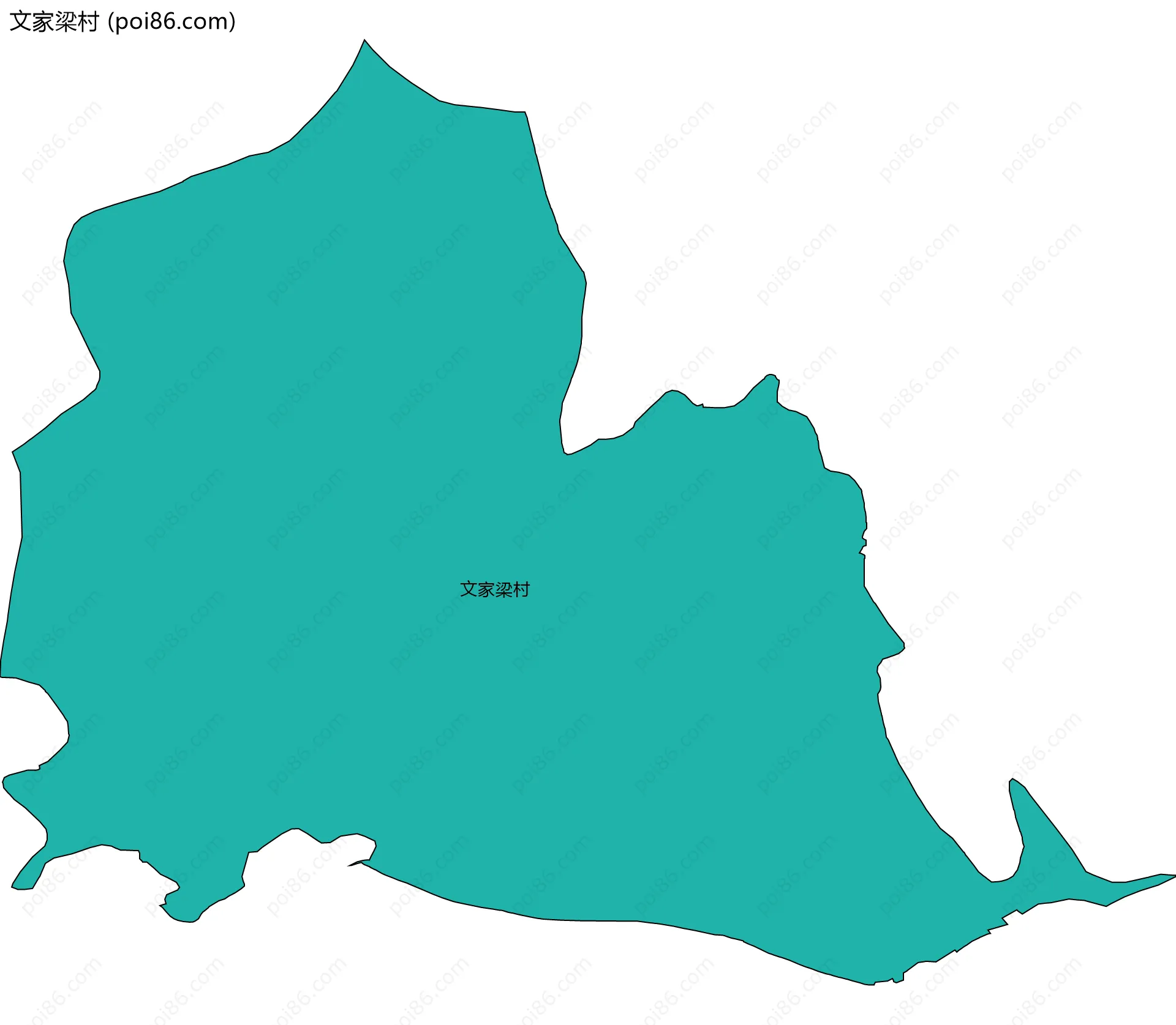 文家梁村边界地图