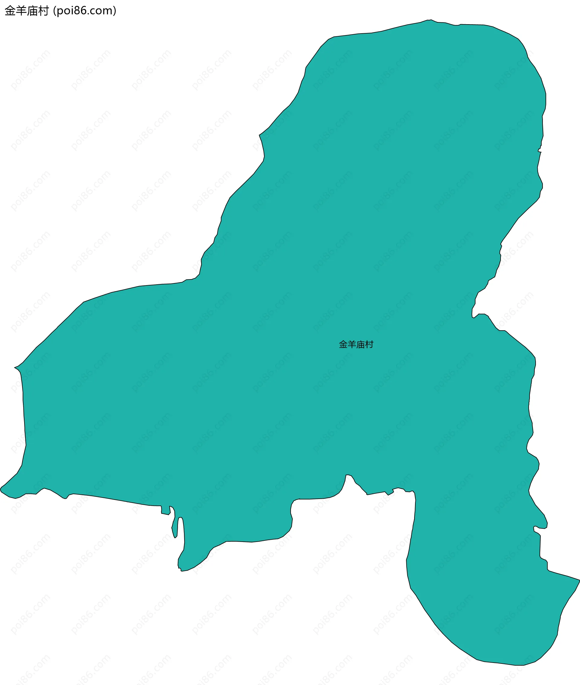 金羊庙村边界地图