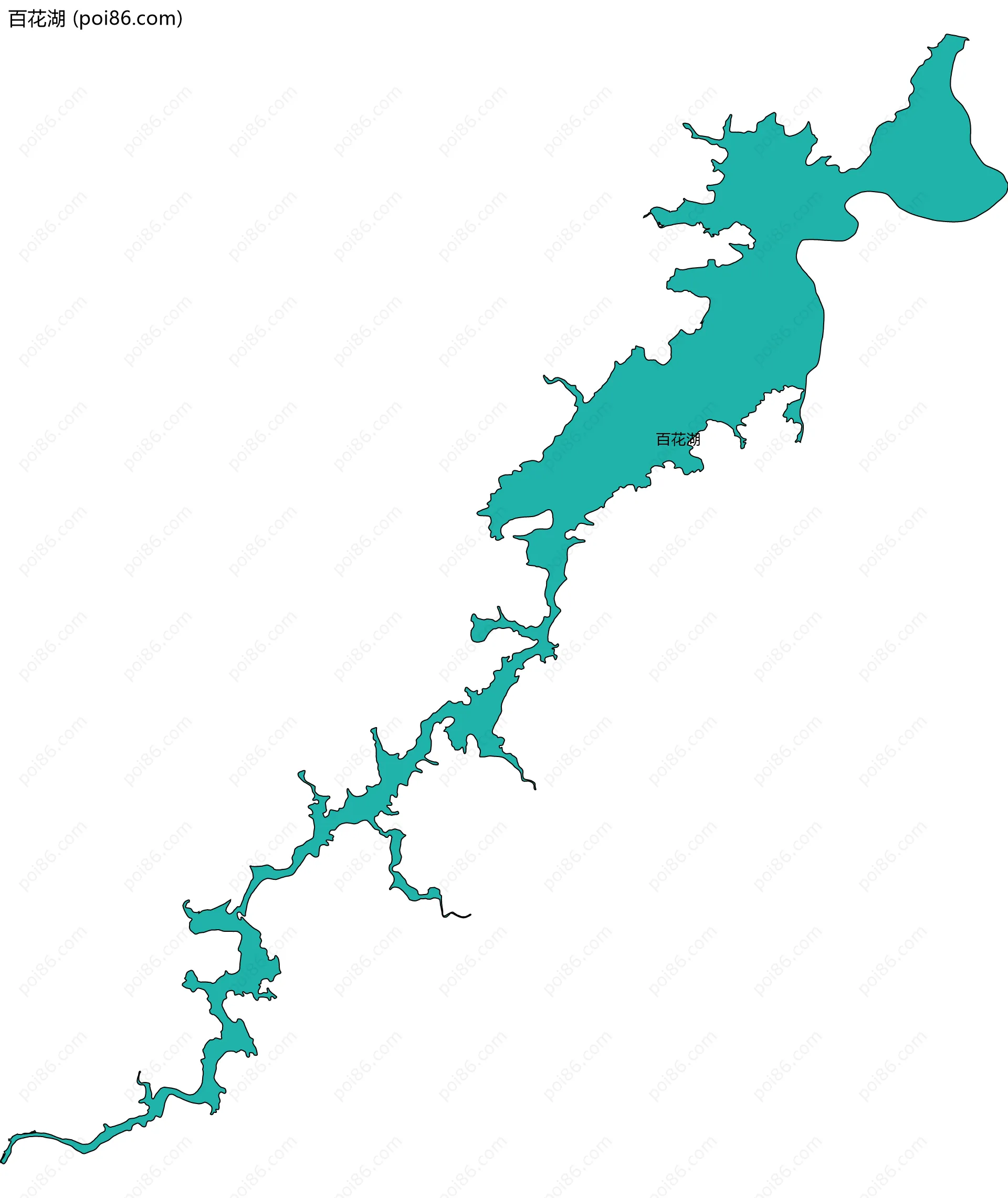 百花湖边界地图