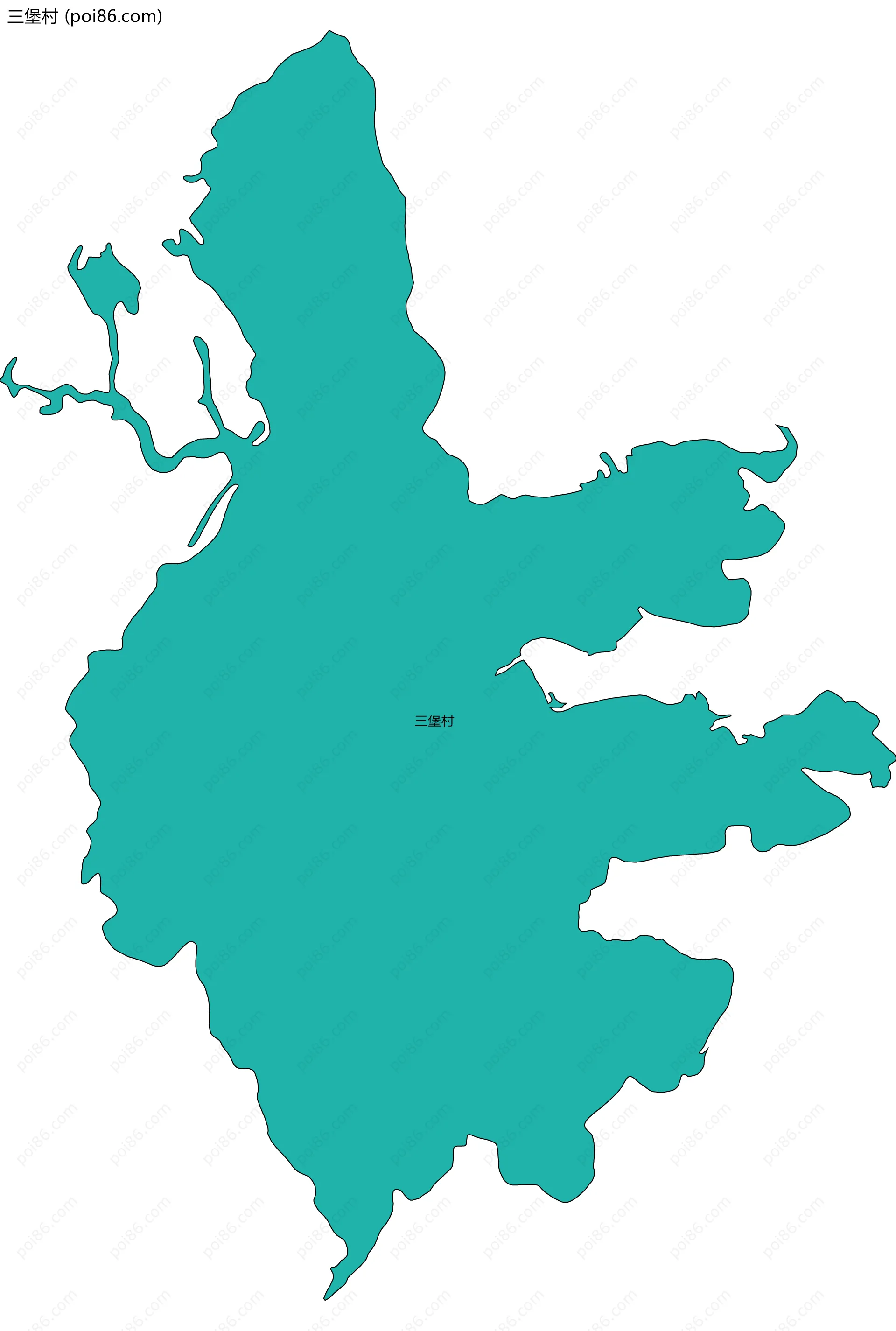 三堡村边界地图