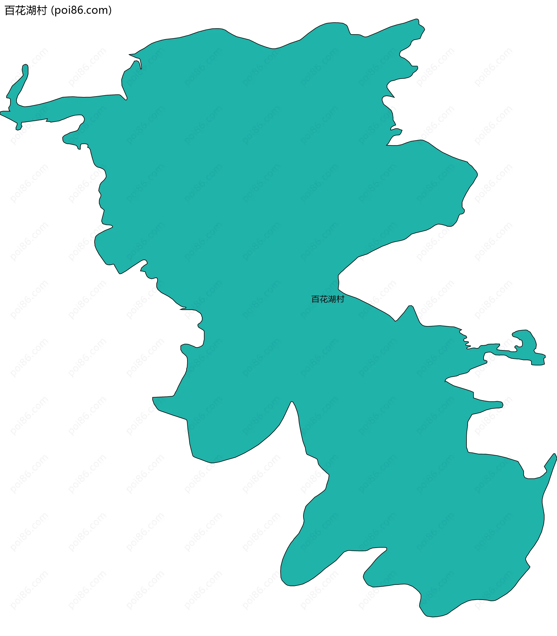 百花湖村边界地图