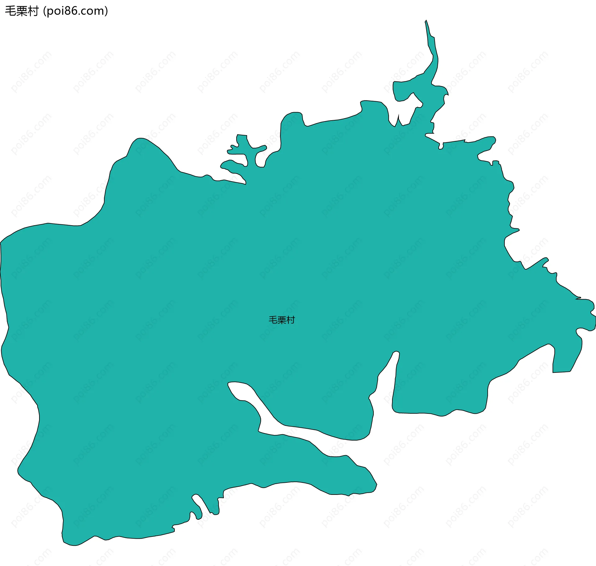 毛栗村边界地图