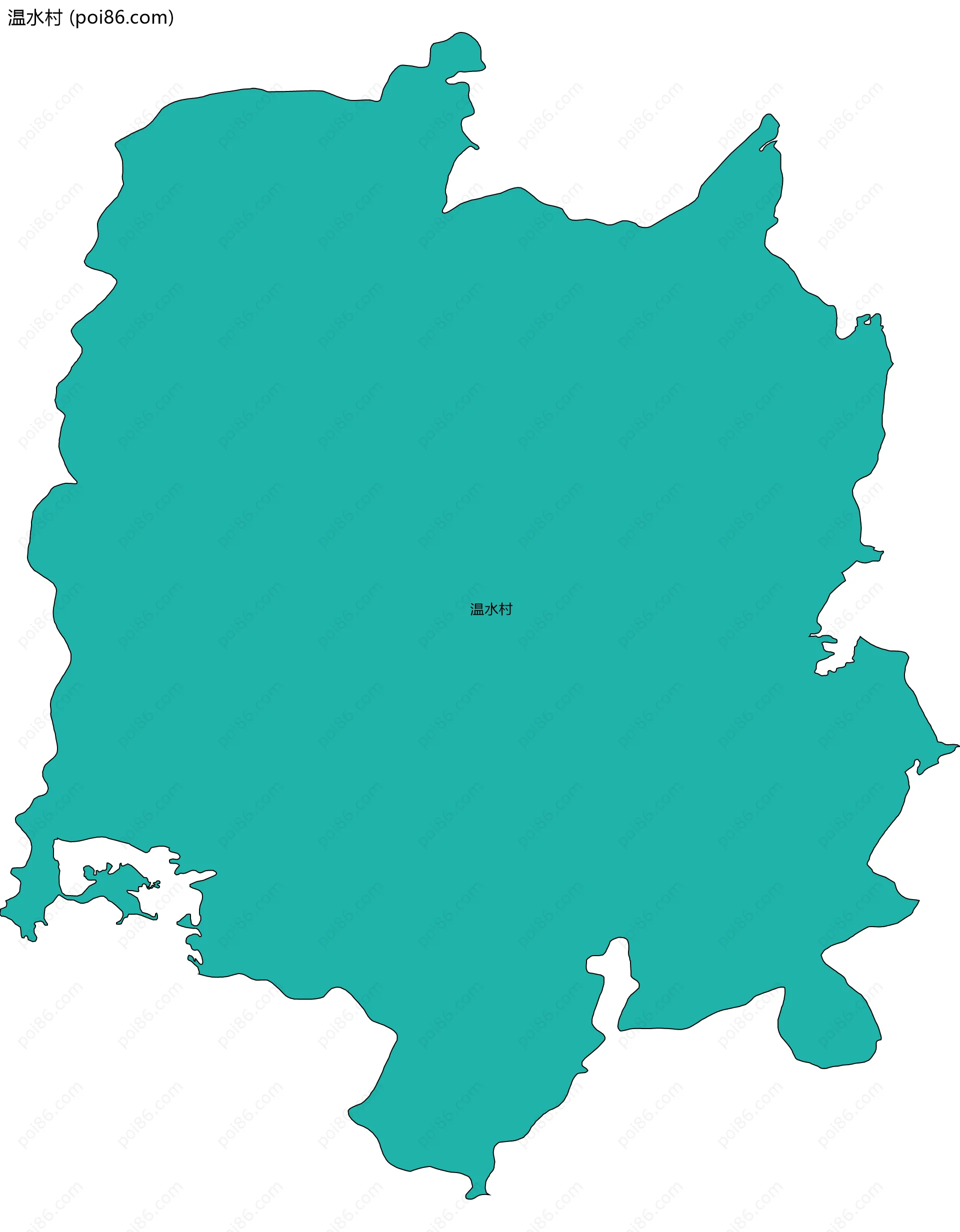 温水村边界地图