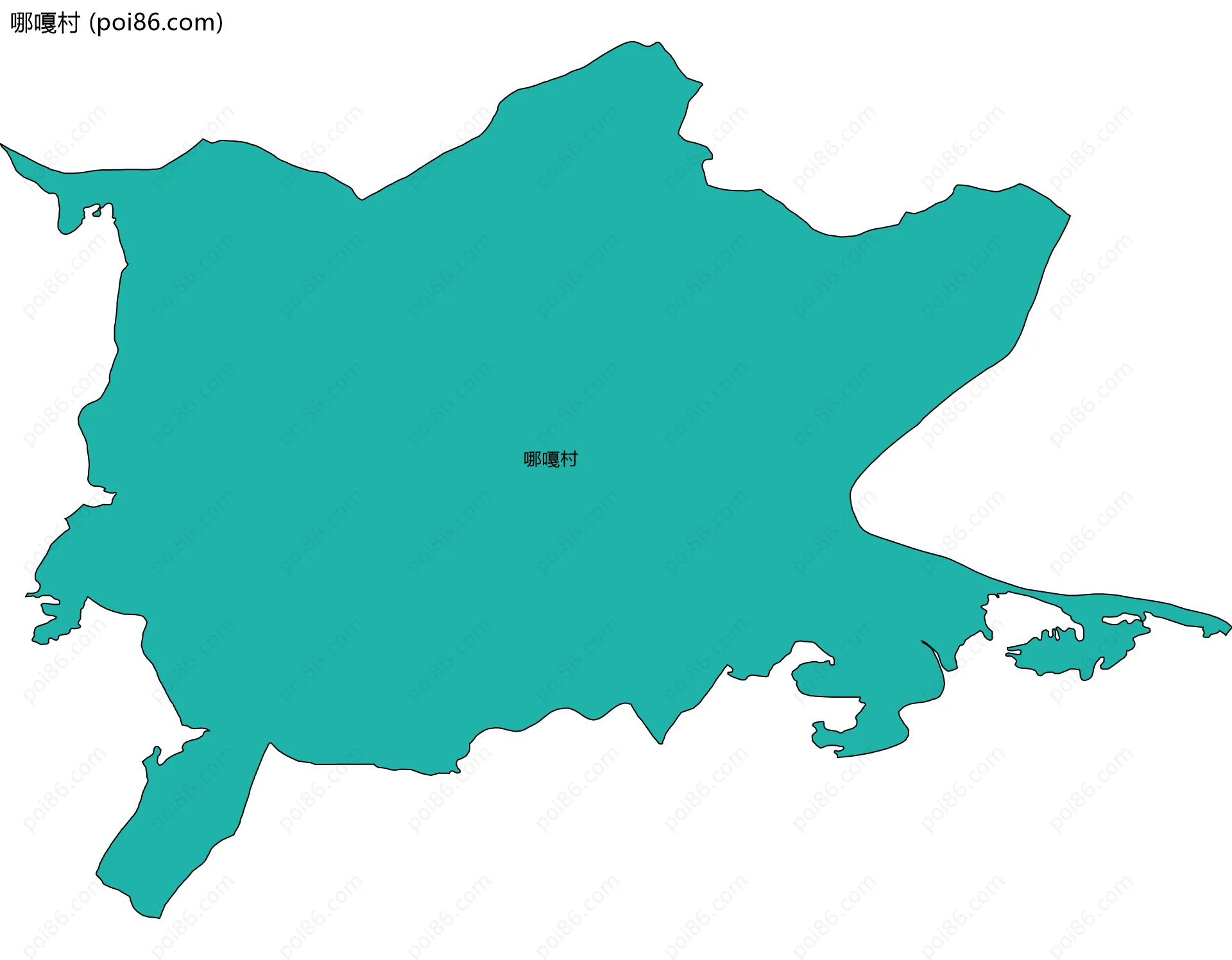 哪嘎村边界地图