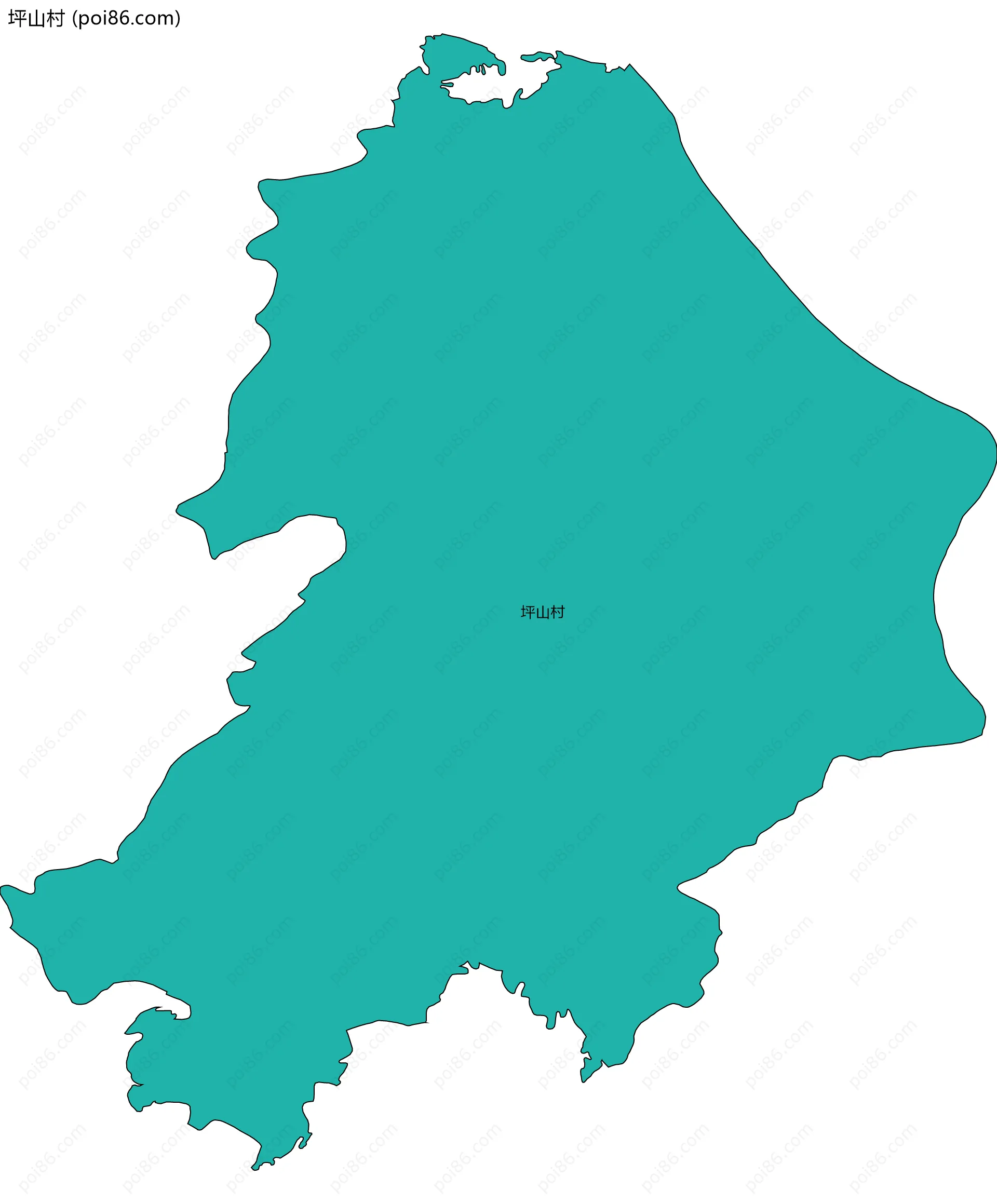 坪山村边界地图