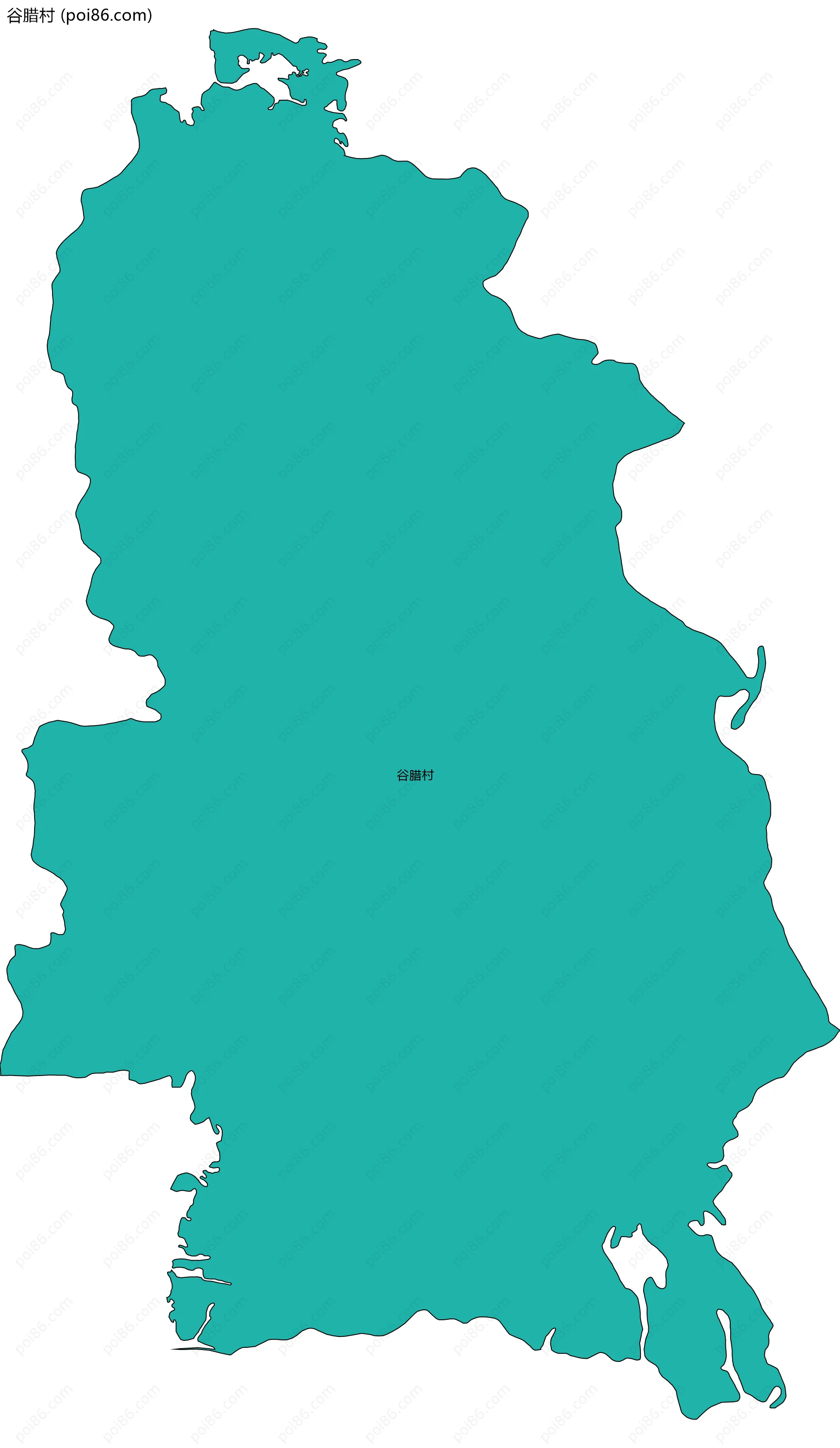 谷腊村边界地图