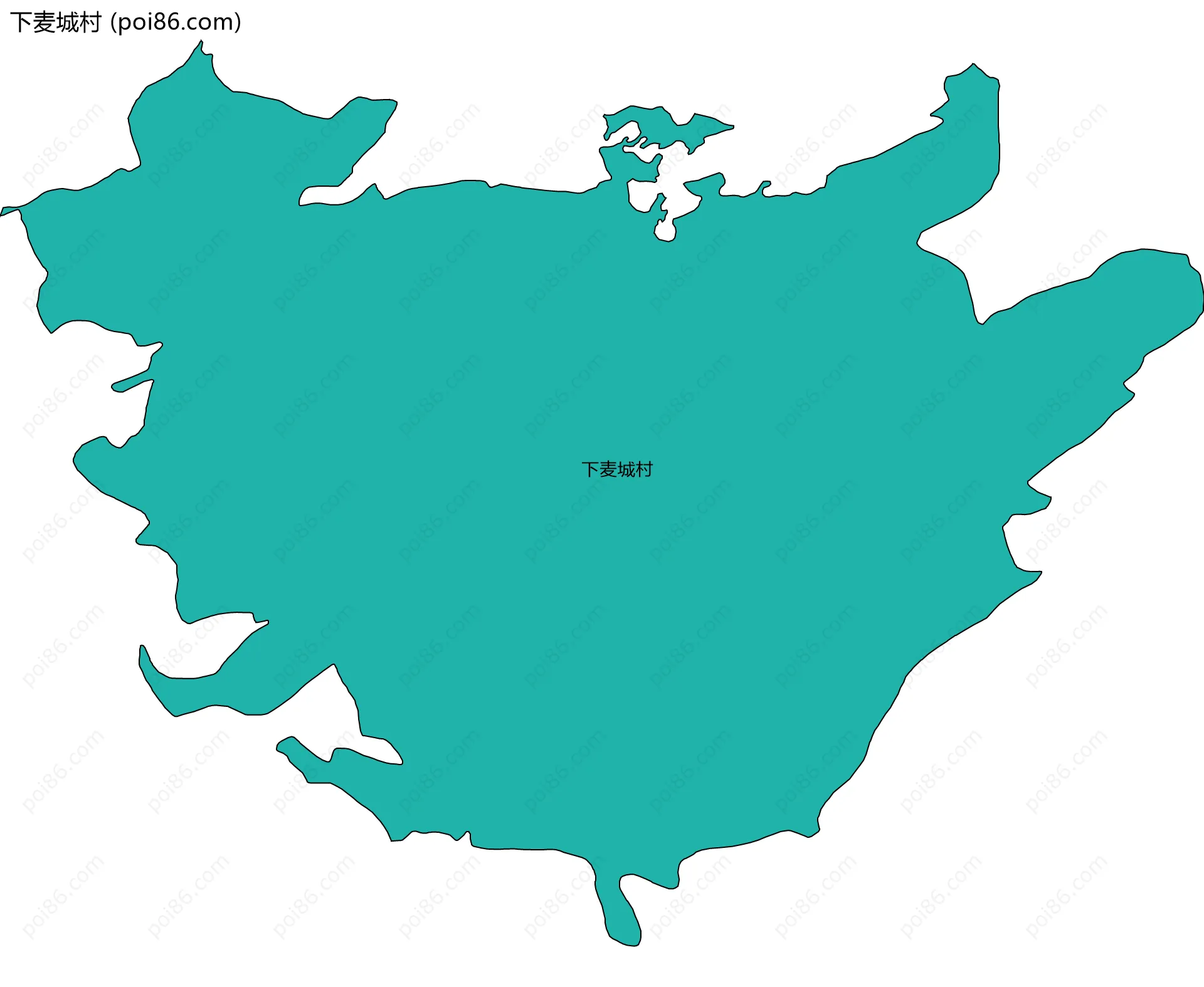 下麦城村边界地图