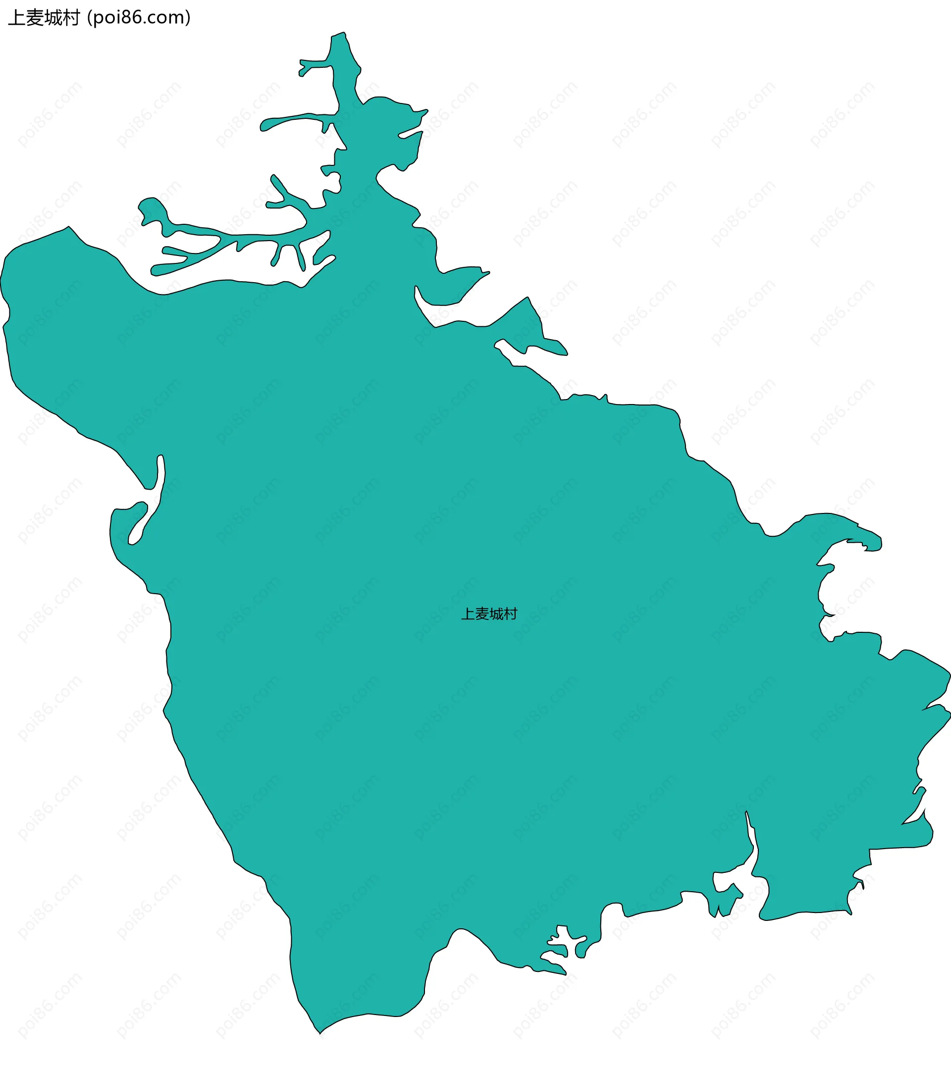 上麦城村边界地图