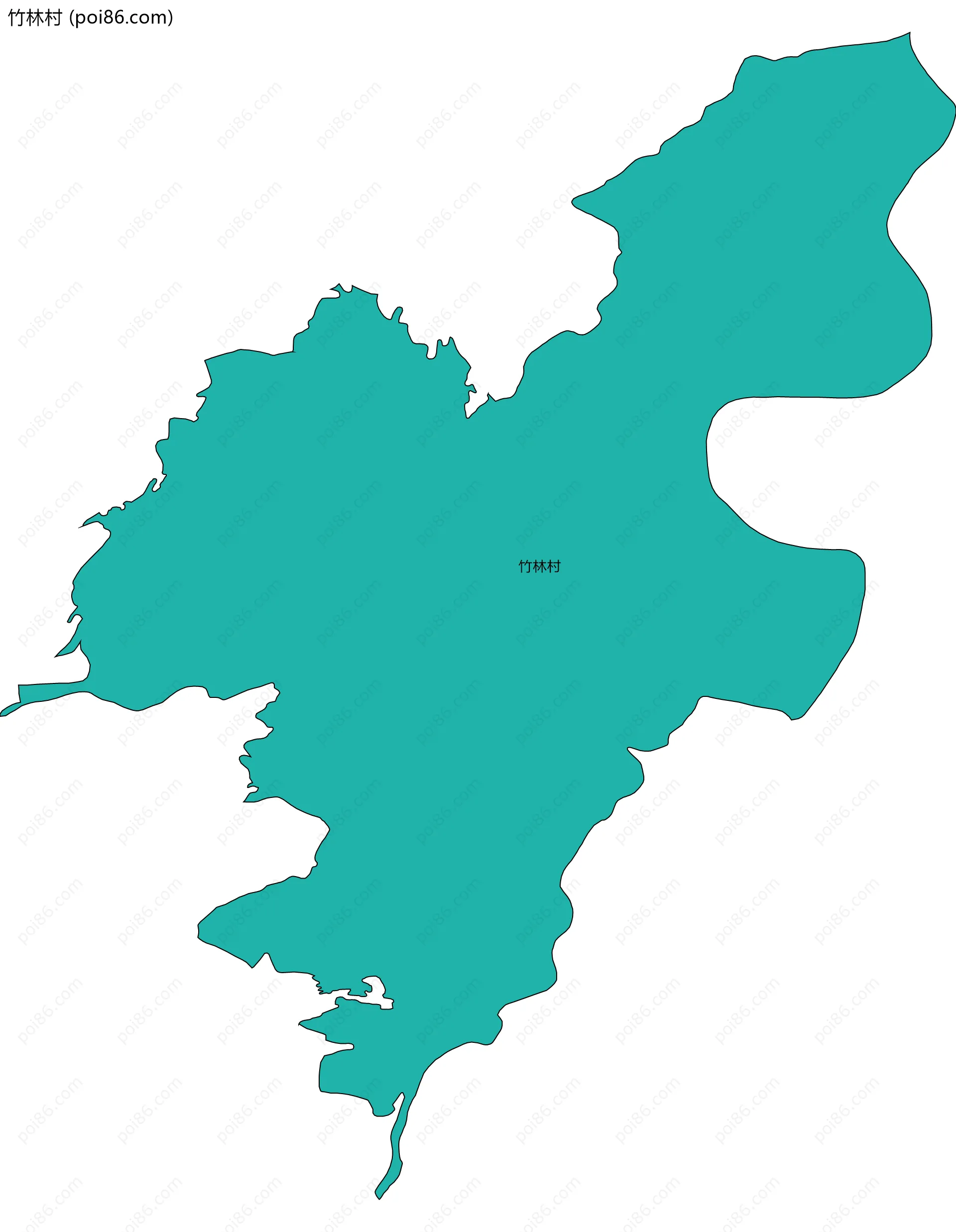 竹林村边界地图