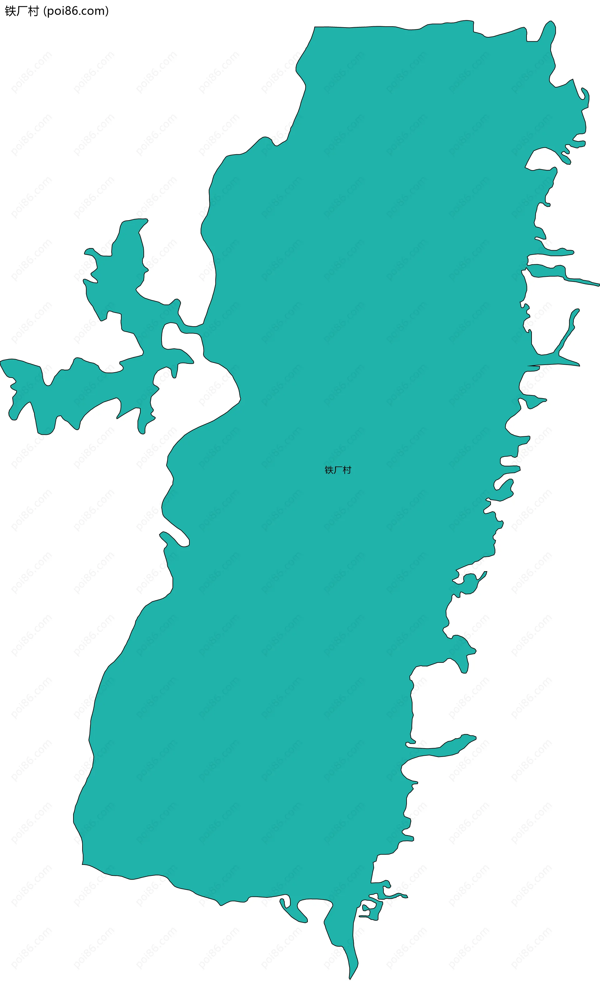 铁厂村边界地图