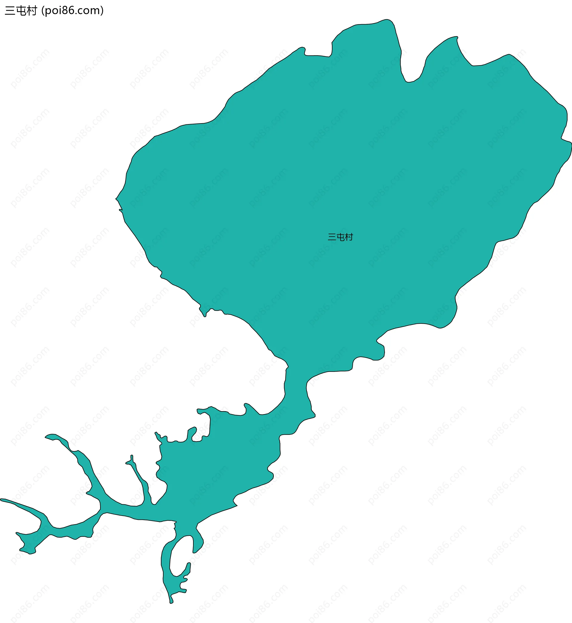 三屯村边界地图