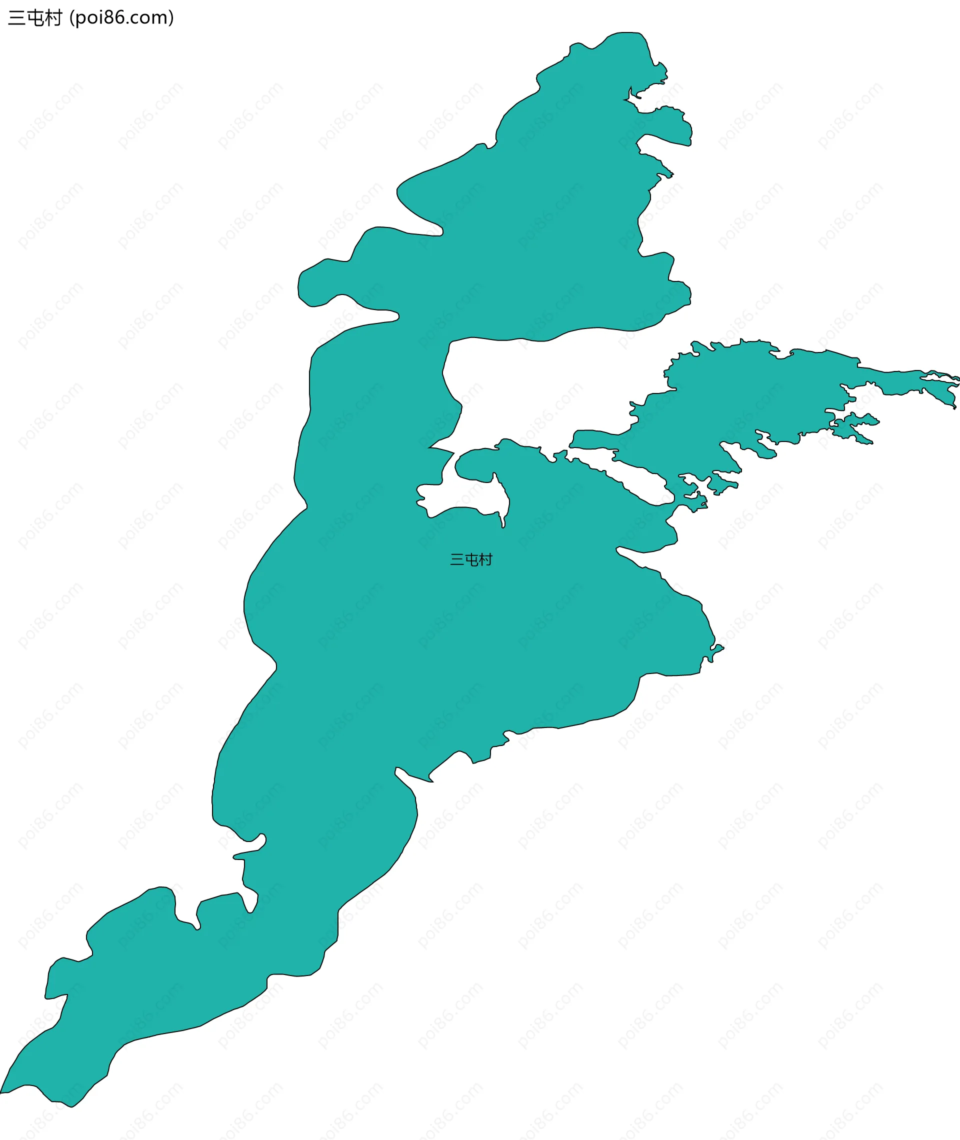 三屯村边界地图