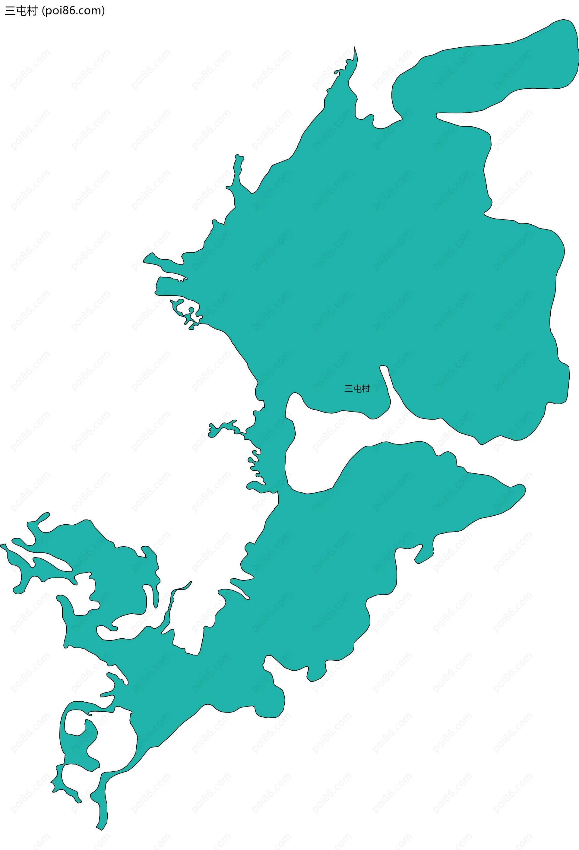 三屯村边界地图