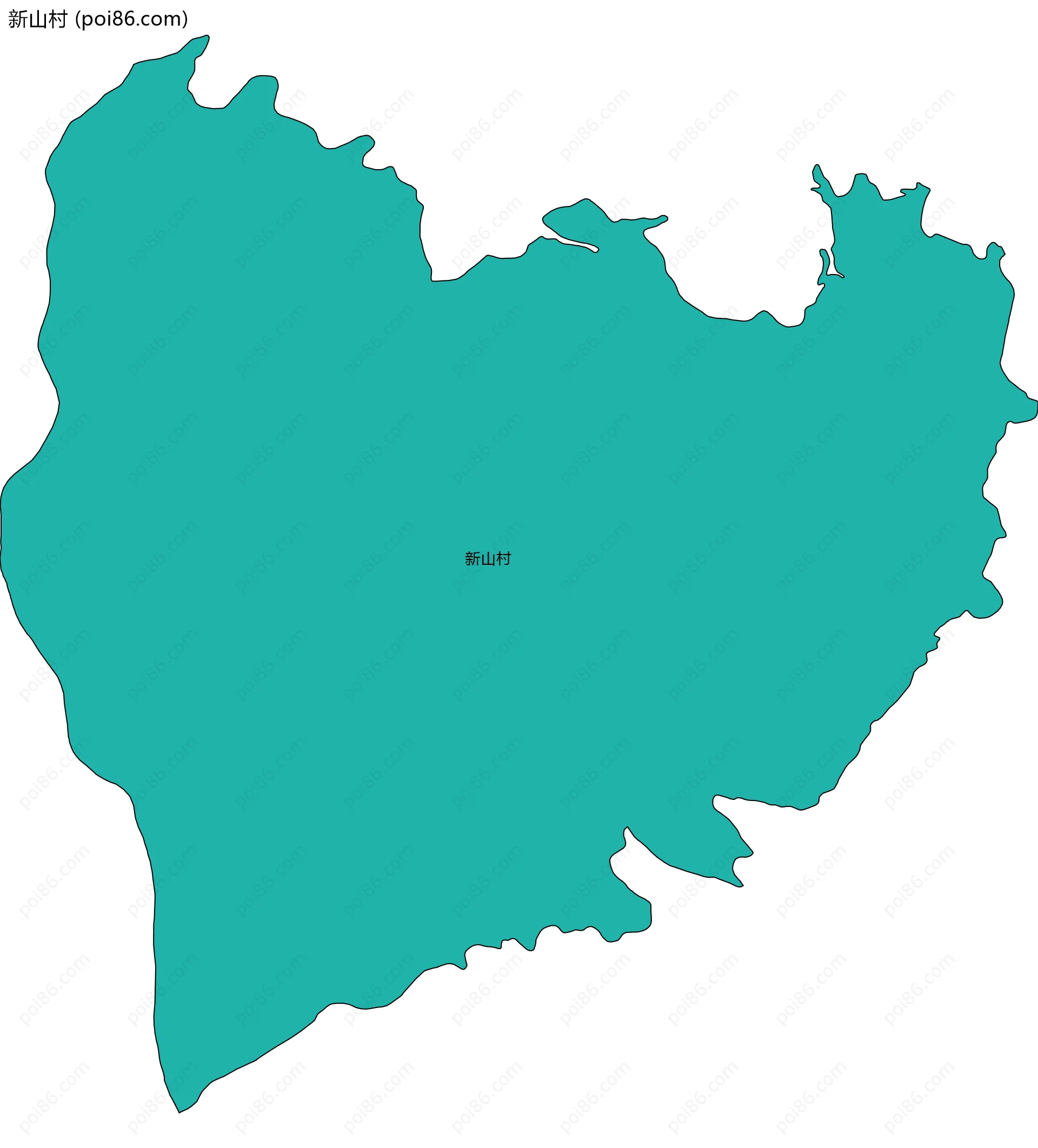 新山村边界地图
