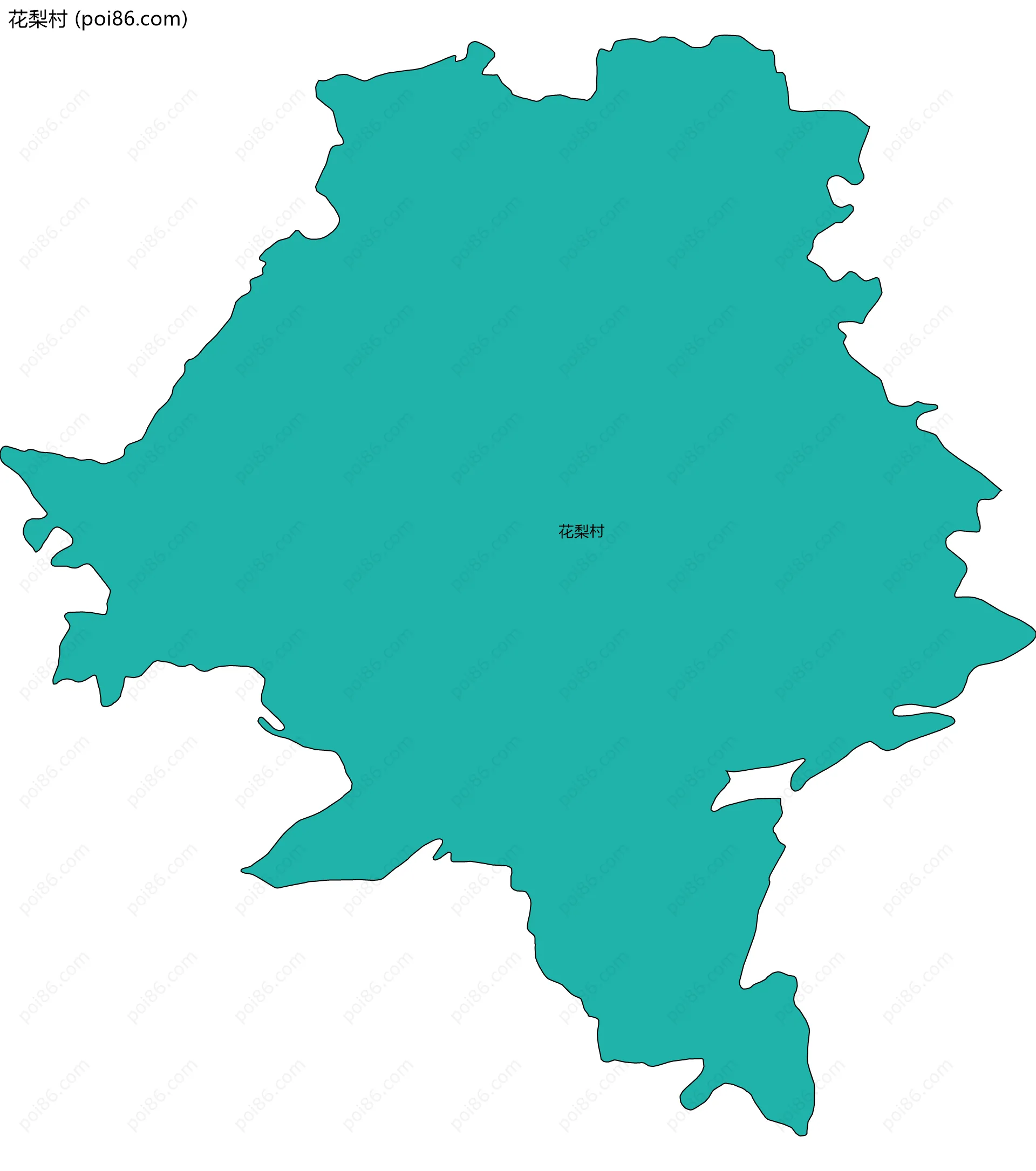 花梨村边界地图