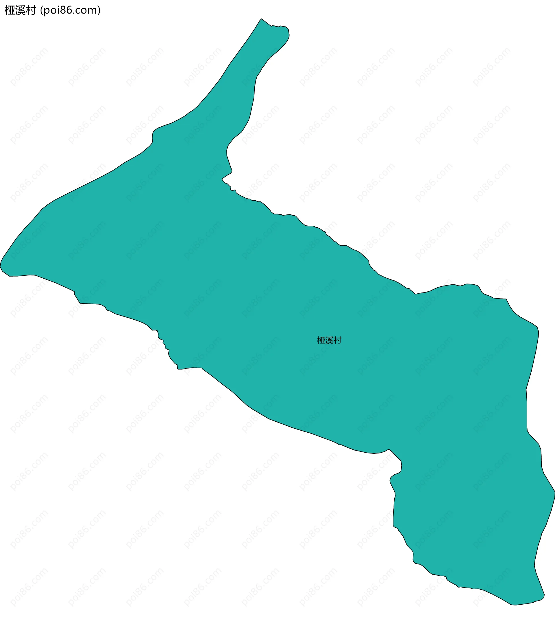 桠溪村边界地图