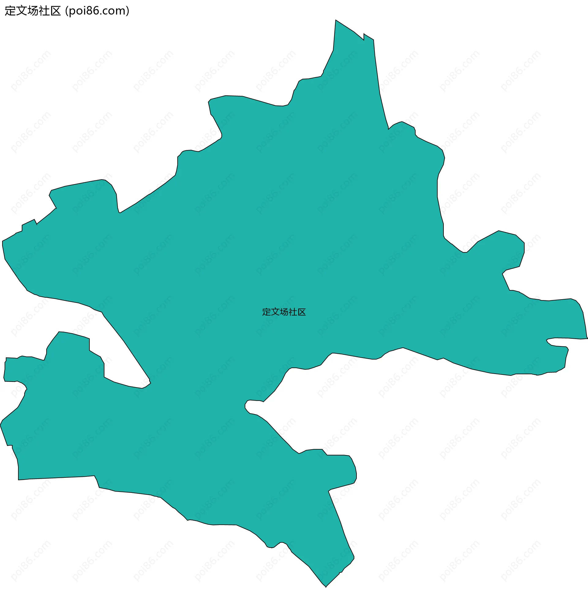 定文场社区边界地图