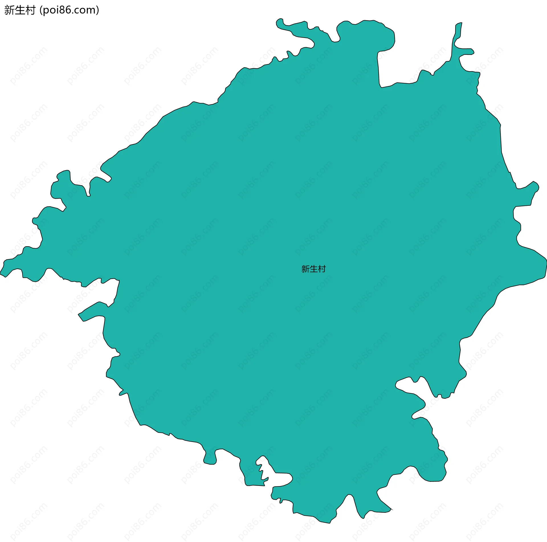 新生村边界地图