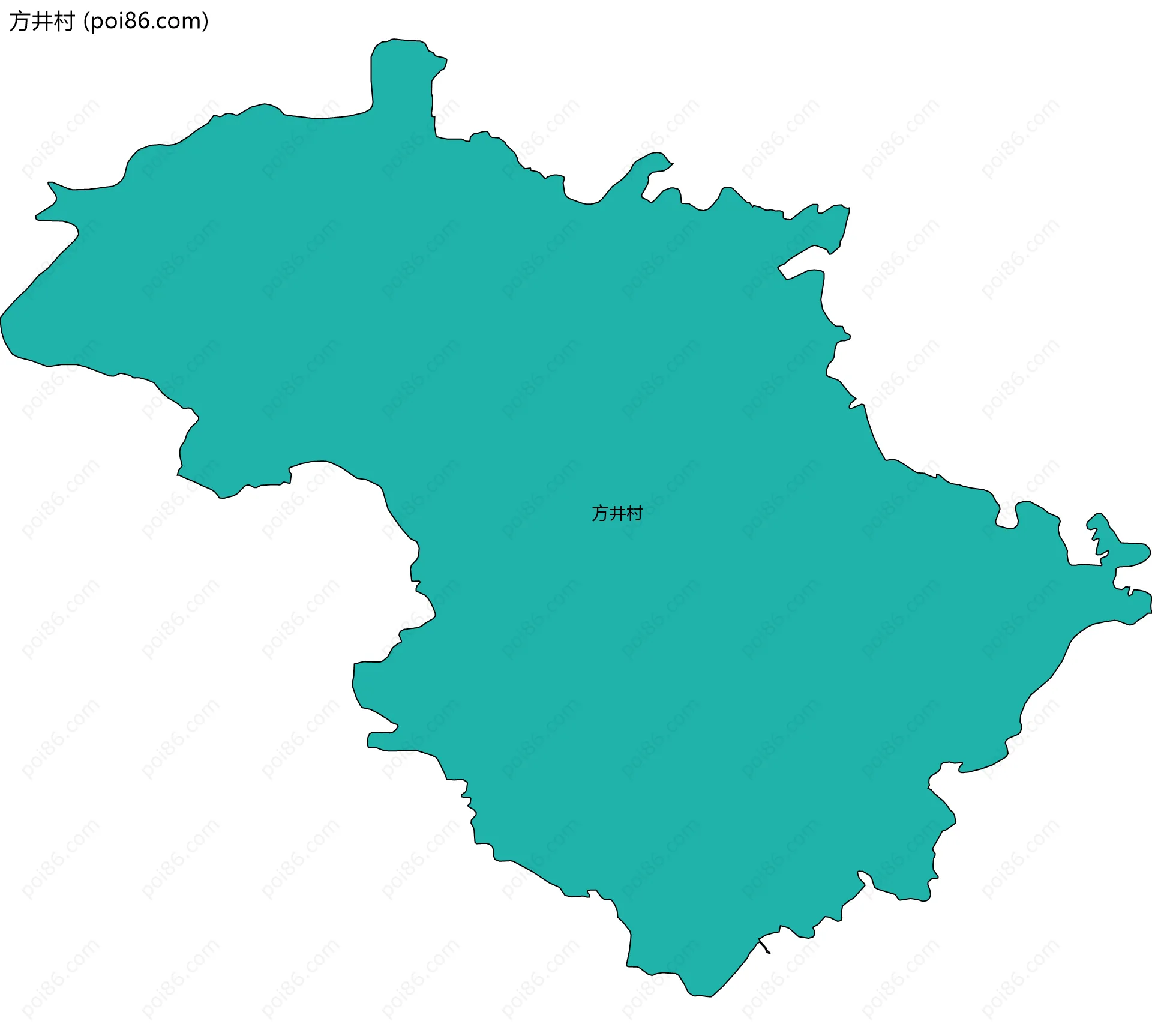 方井村边界地图