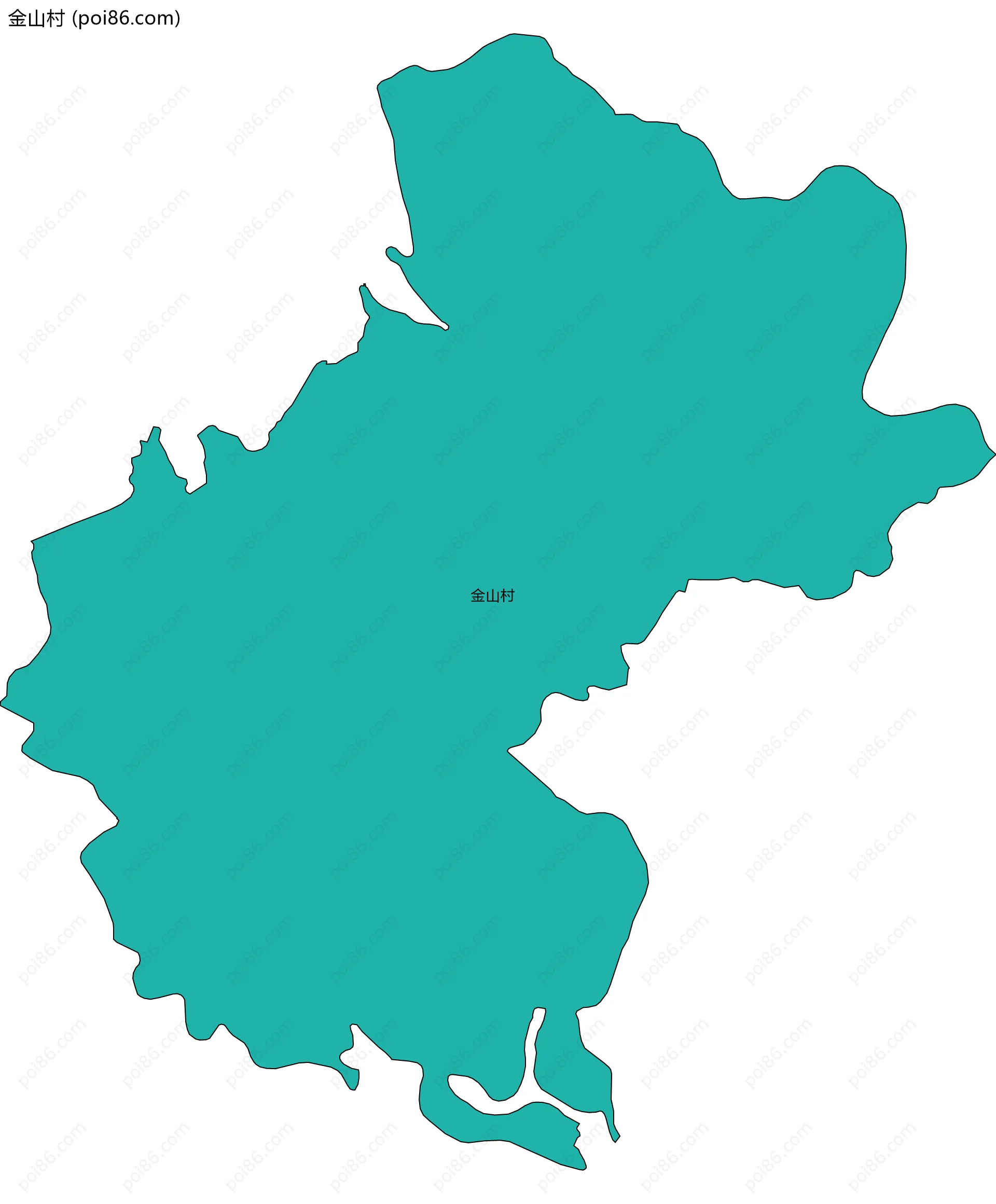 金山村边界地图