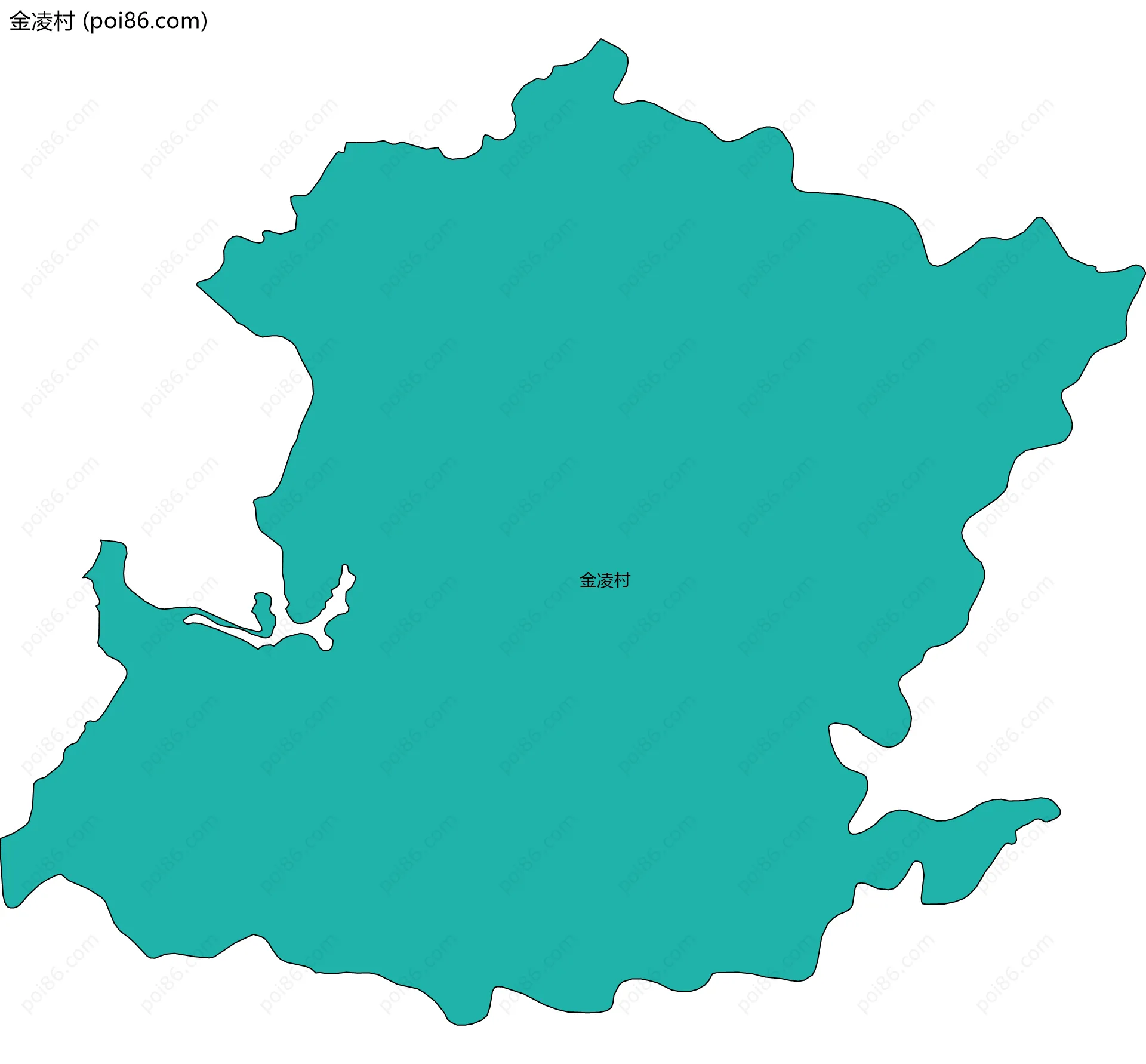 金凌村边界地图
