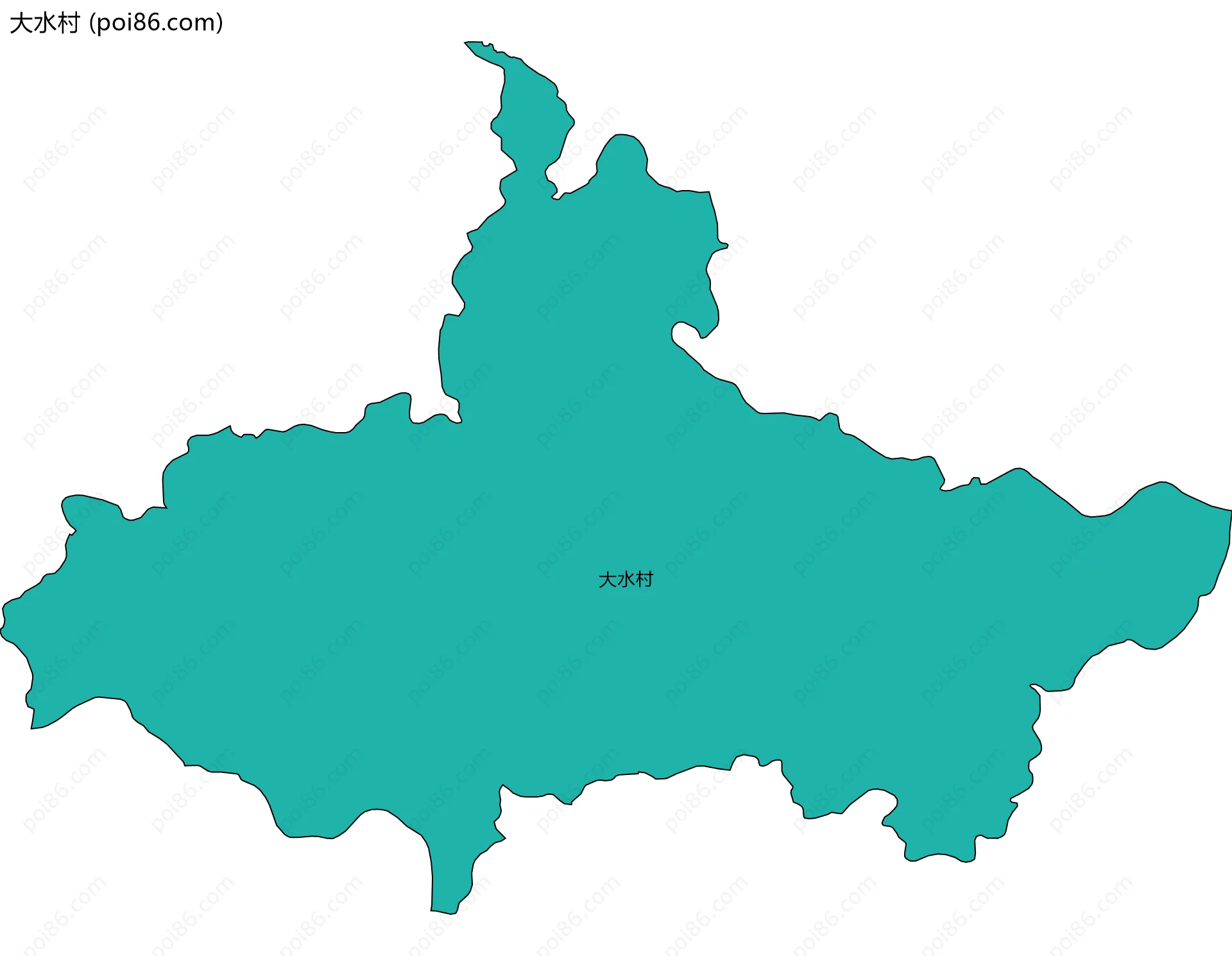 大水村边界地图