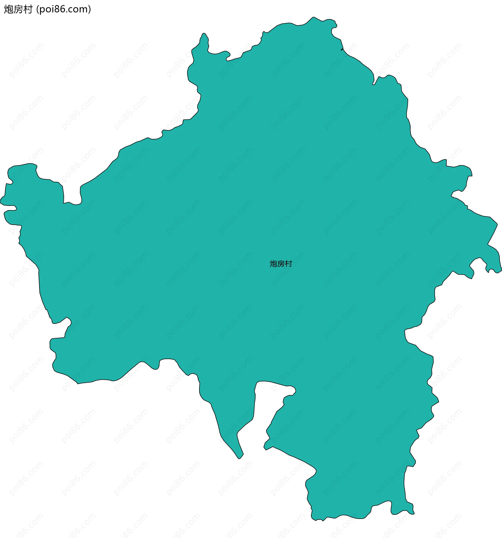 炮房村边界地图