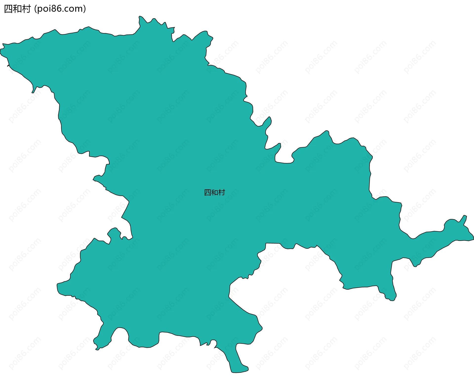 四和村边界地图