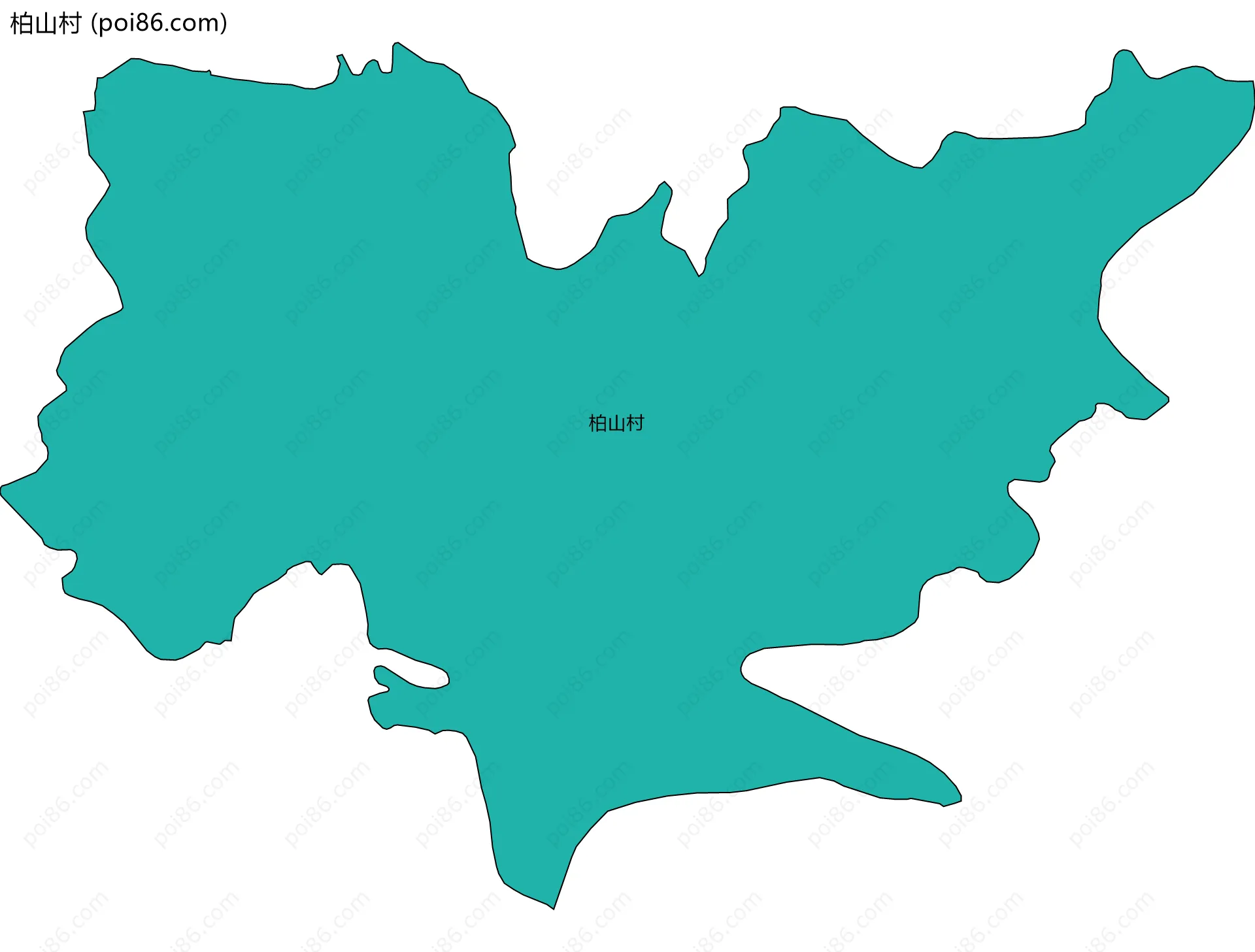 柏山村边界地图